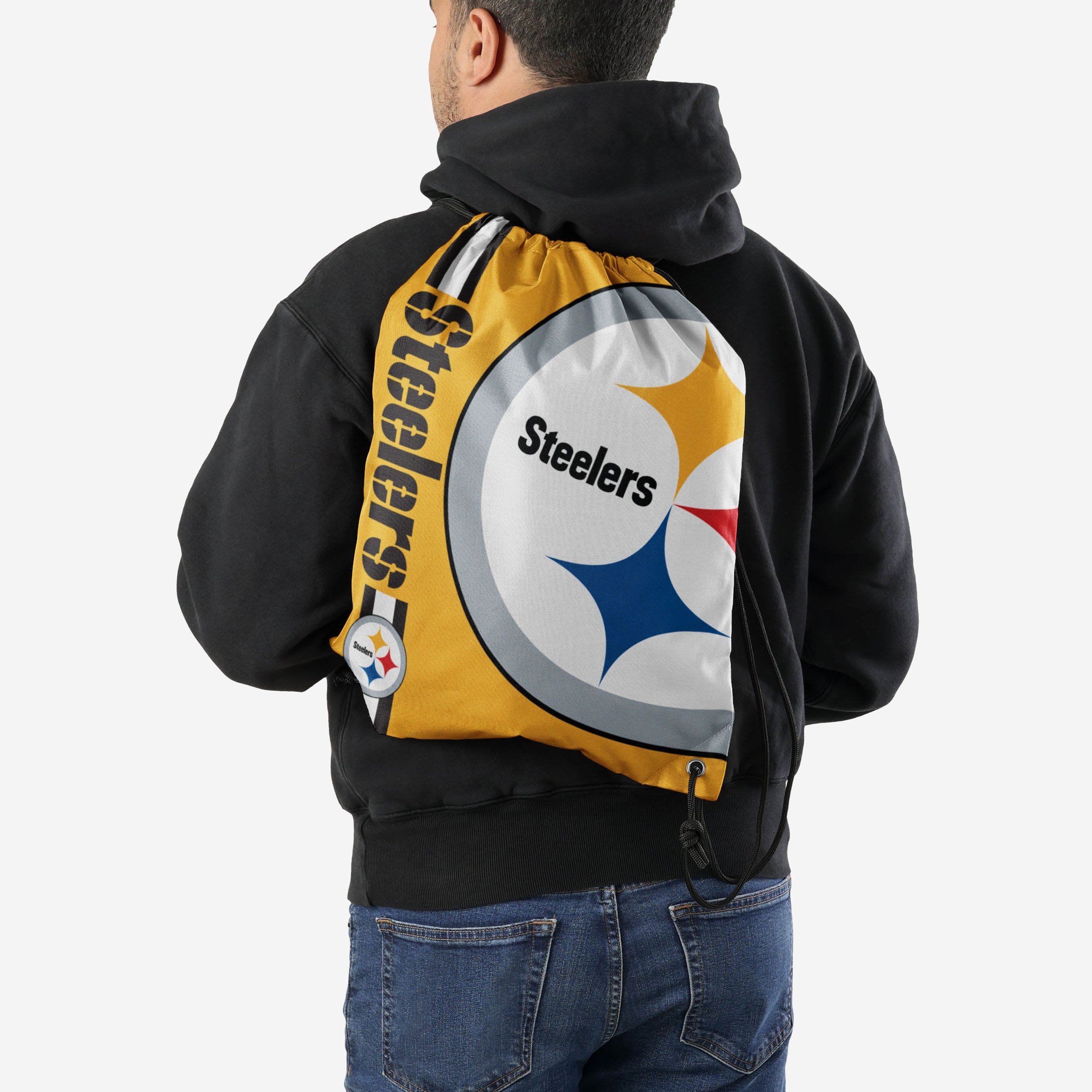 Pittsburgh Steelers Yellow Alternate Big Logo Drawstring Backpack - Show Your Team Spirit!