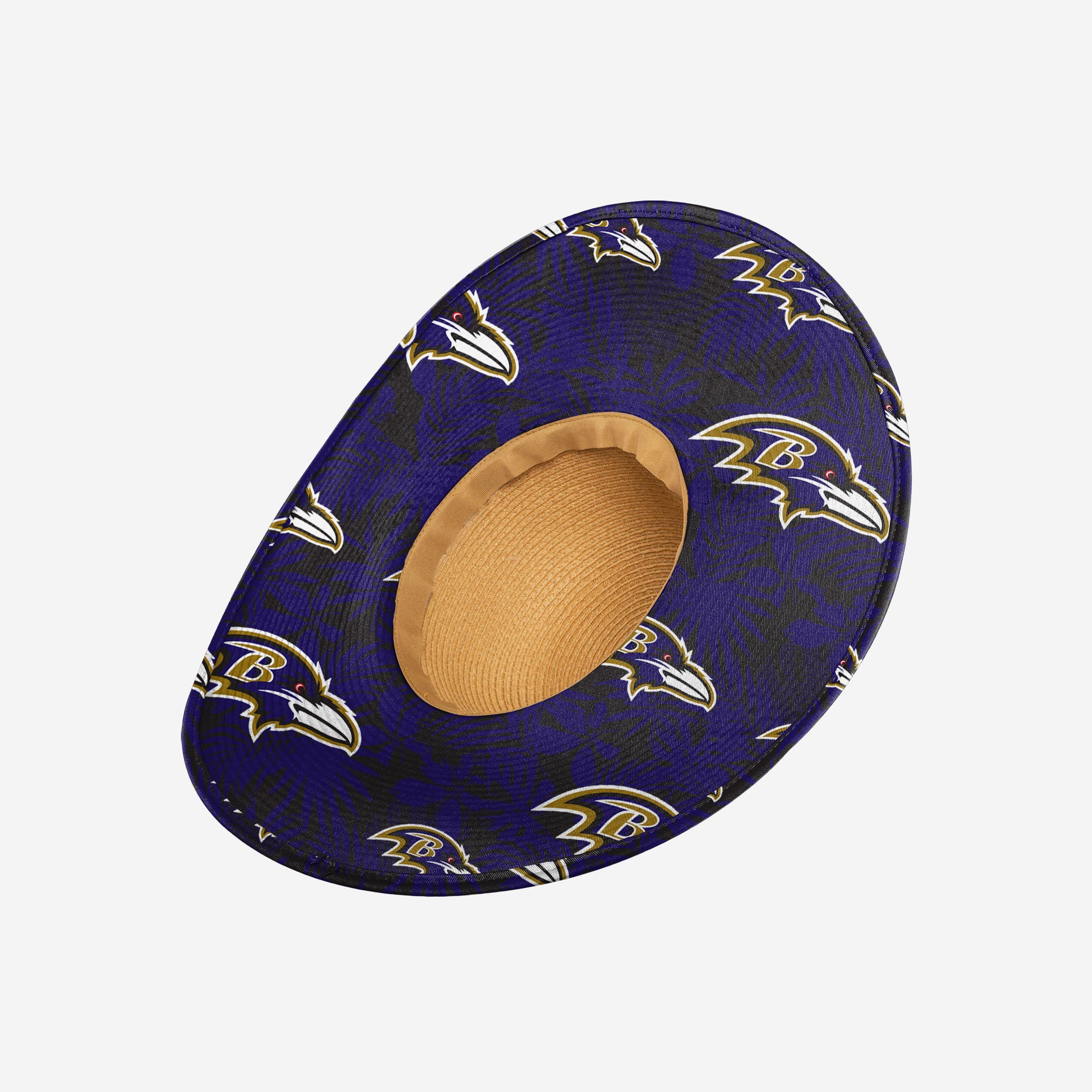 Baltimore Ravens Stylish Women's Floral Straw Hat for Summer