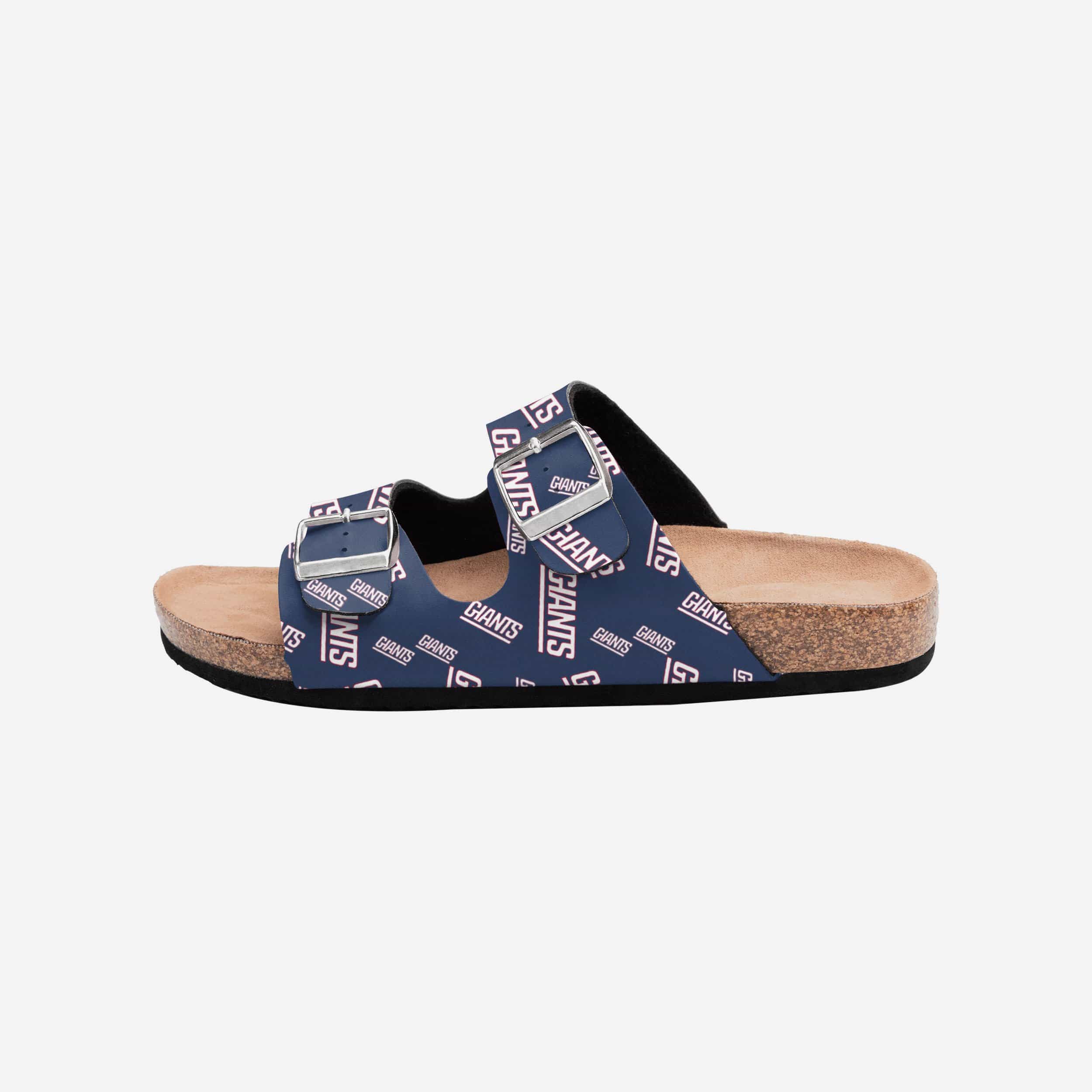 New York Giants Women's Stylish Mini Print Double Buckle Sandals