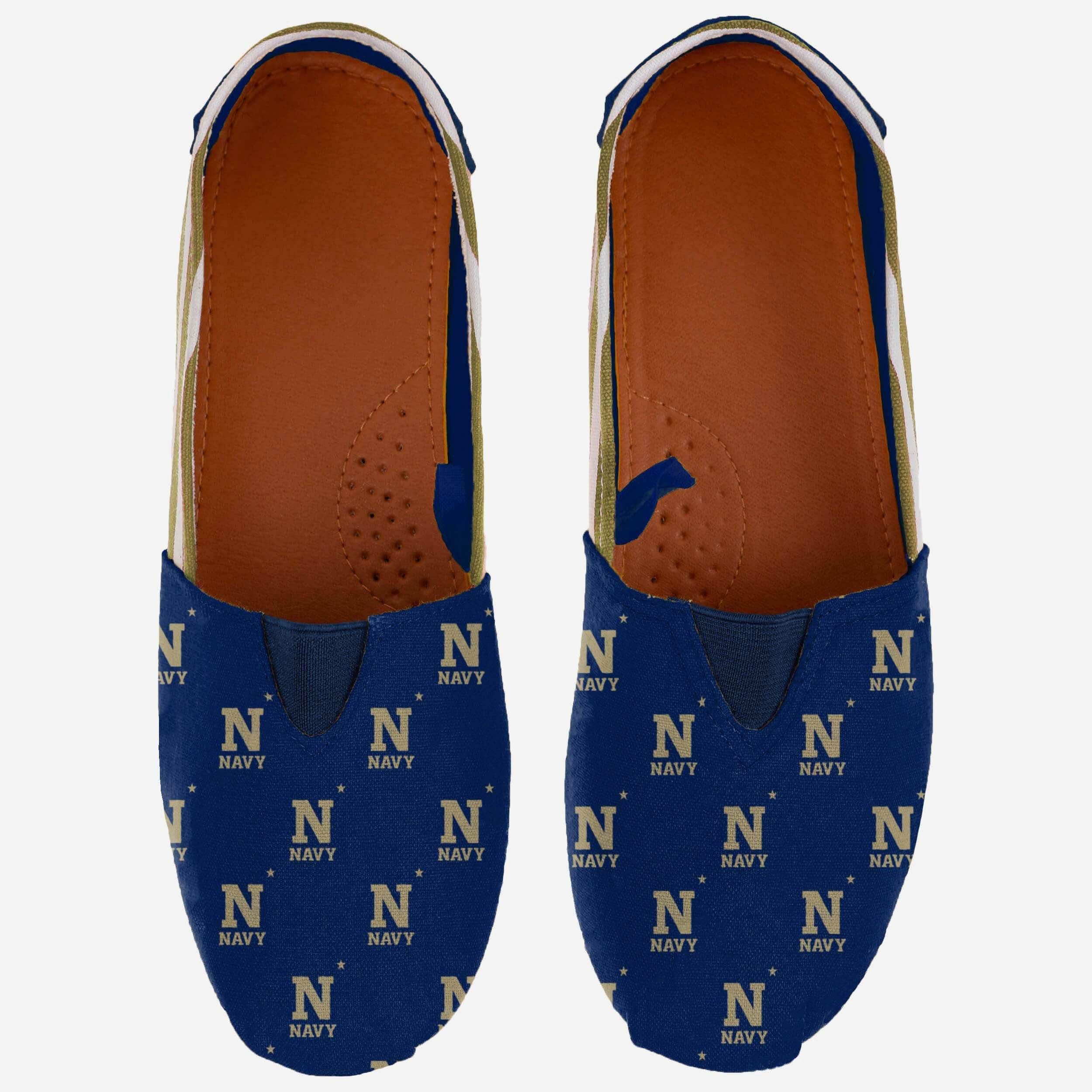Navy Midshipmen Women's Stylish Stripe Canvas Shoes