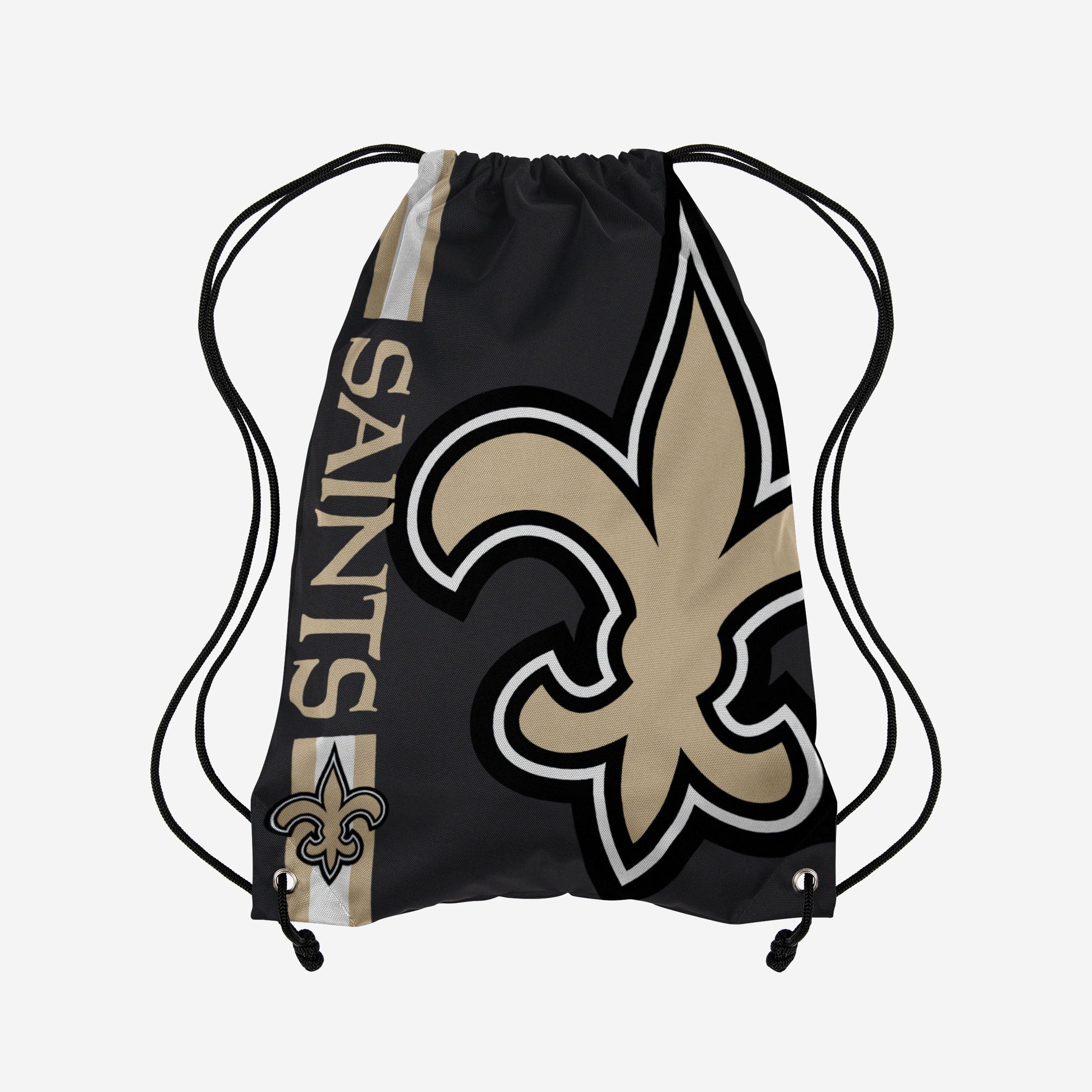 New Orleans Saints Big Logo Drawstring Backpack: Show Your Team Spirit!