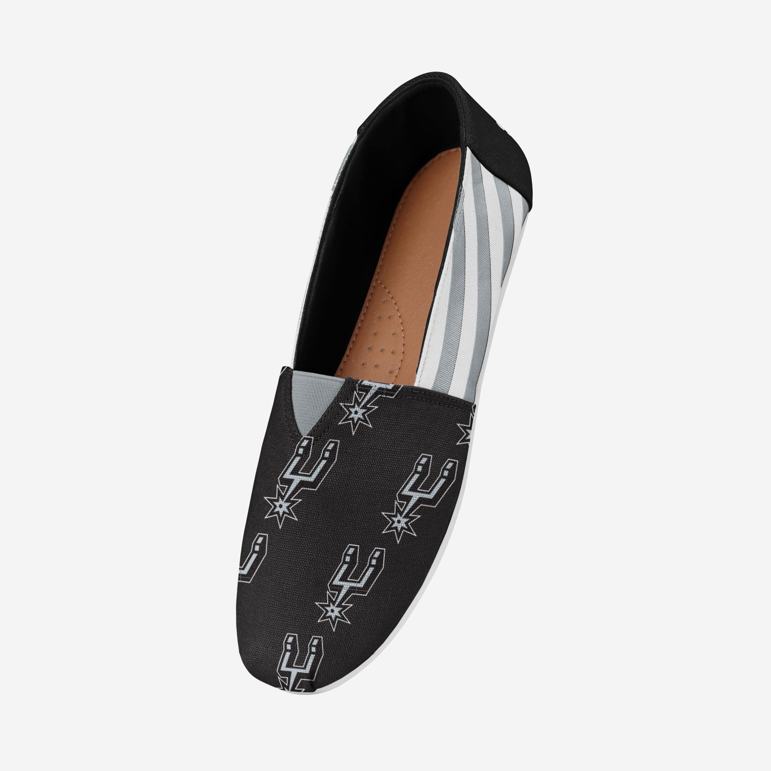 San Antonio Spurs Stylish Women's Stripe Canvas Shoes - Rock Your Team Spirit!