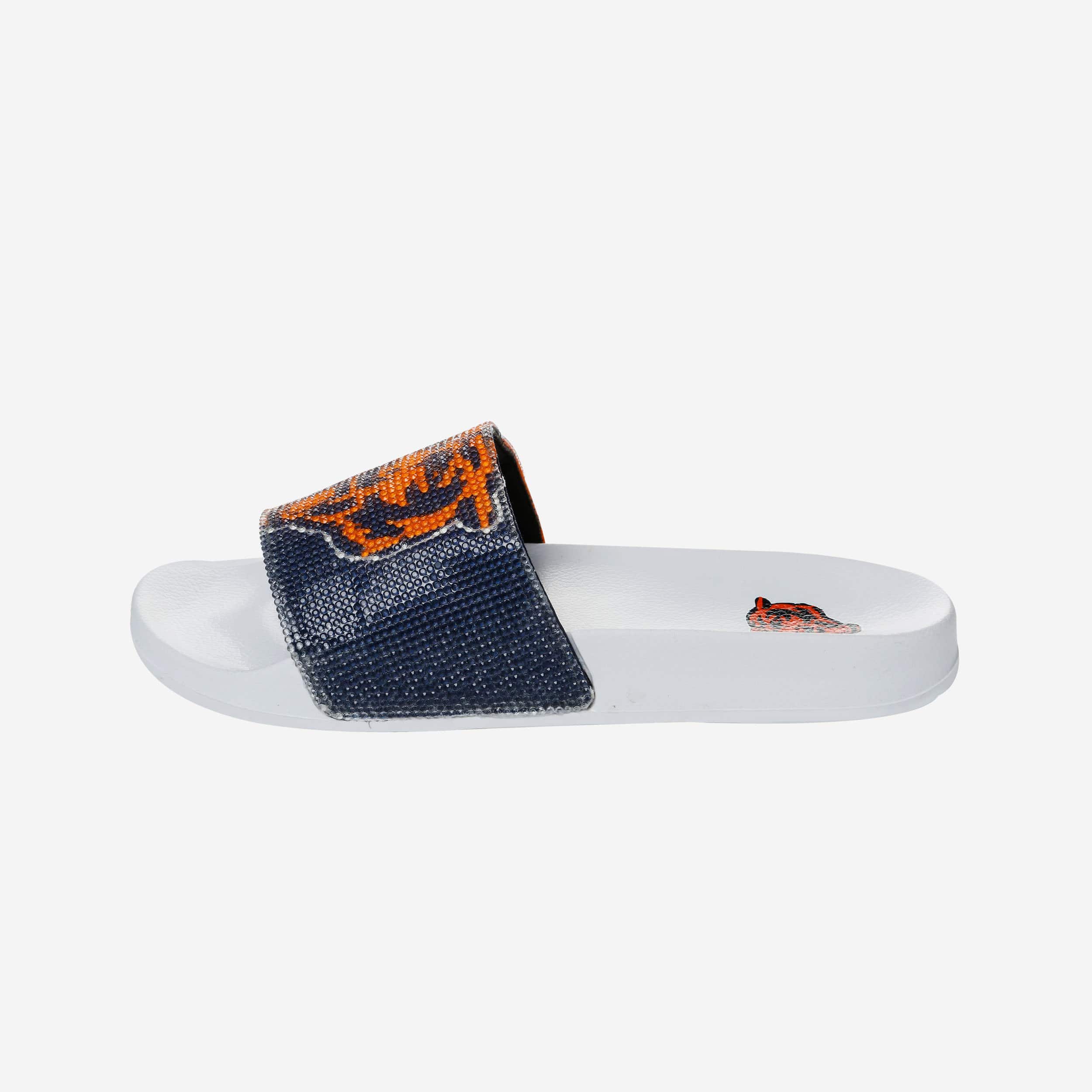 Glamorous Chicago Bears Women's Big Logo Shimmer Slides