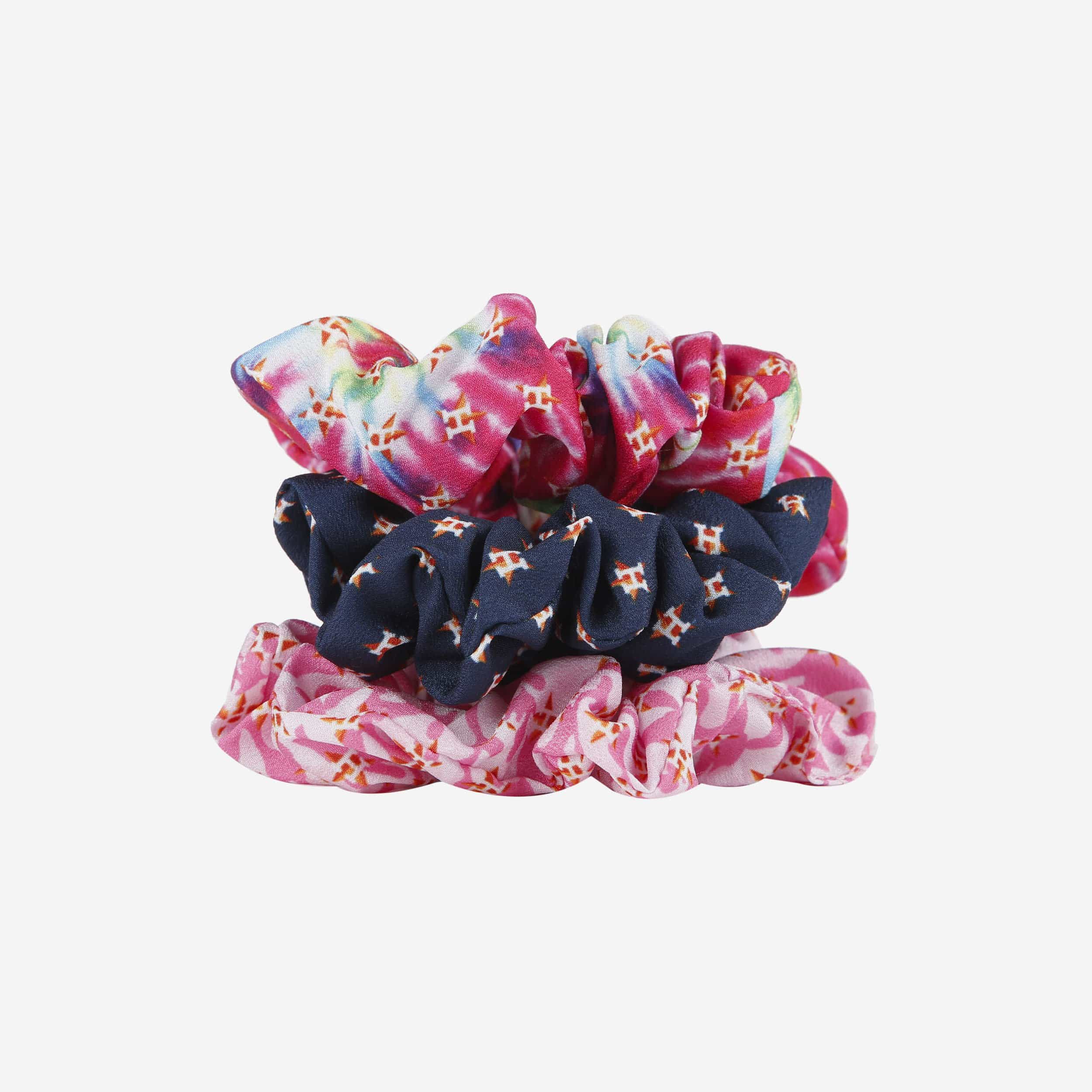 Houston Astros Mini Print 3-Pack Scrunchies - The Ultimate Hair Accessory!
