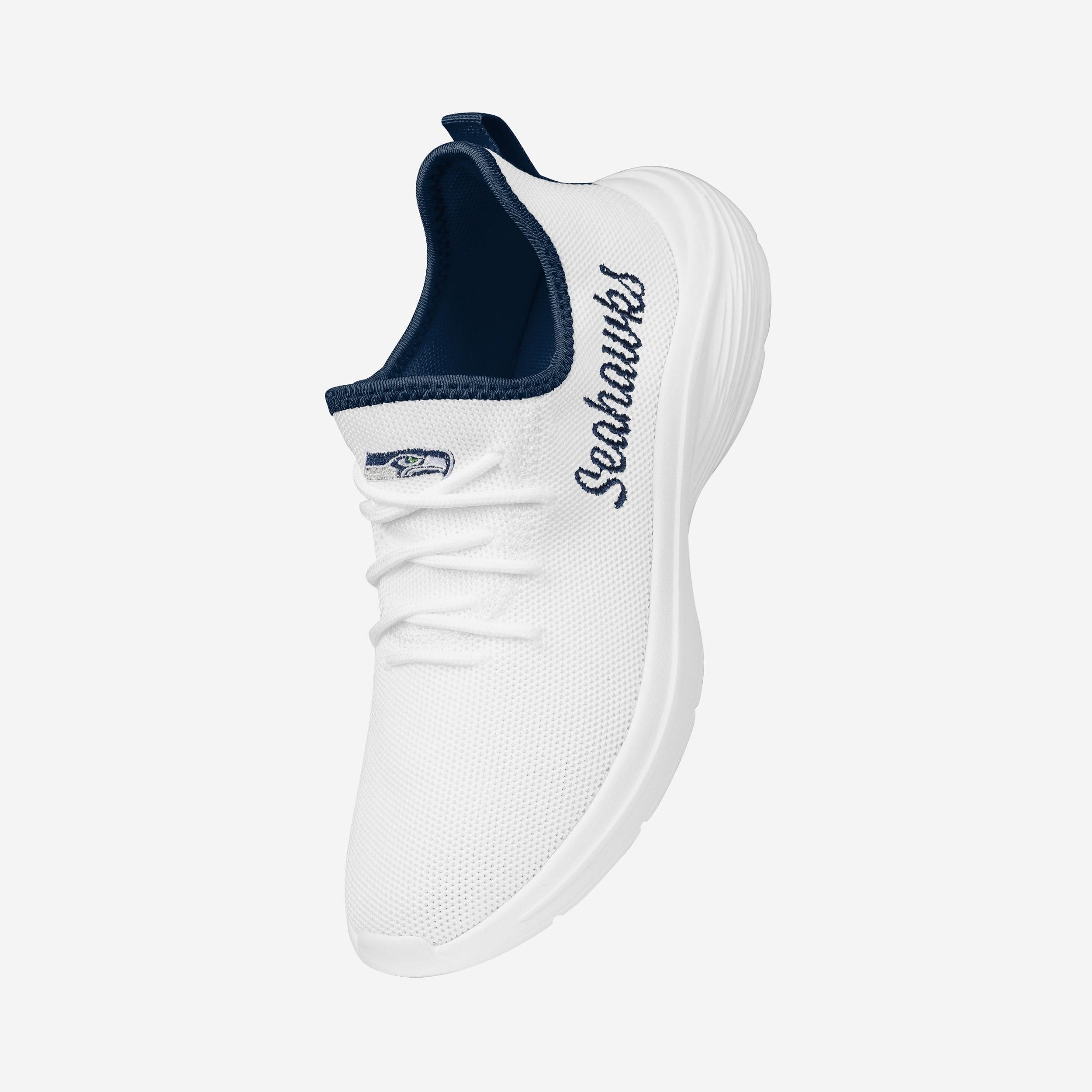 Stylish Seattle Seahawks Women's White Midsole Sneakers