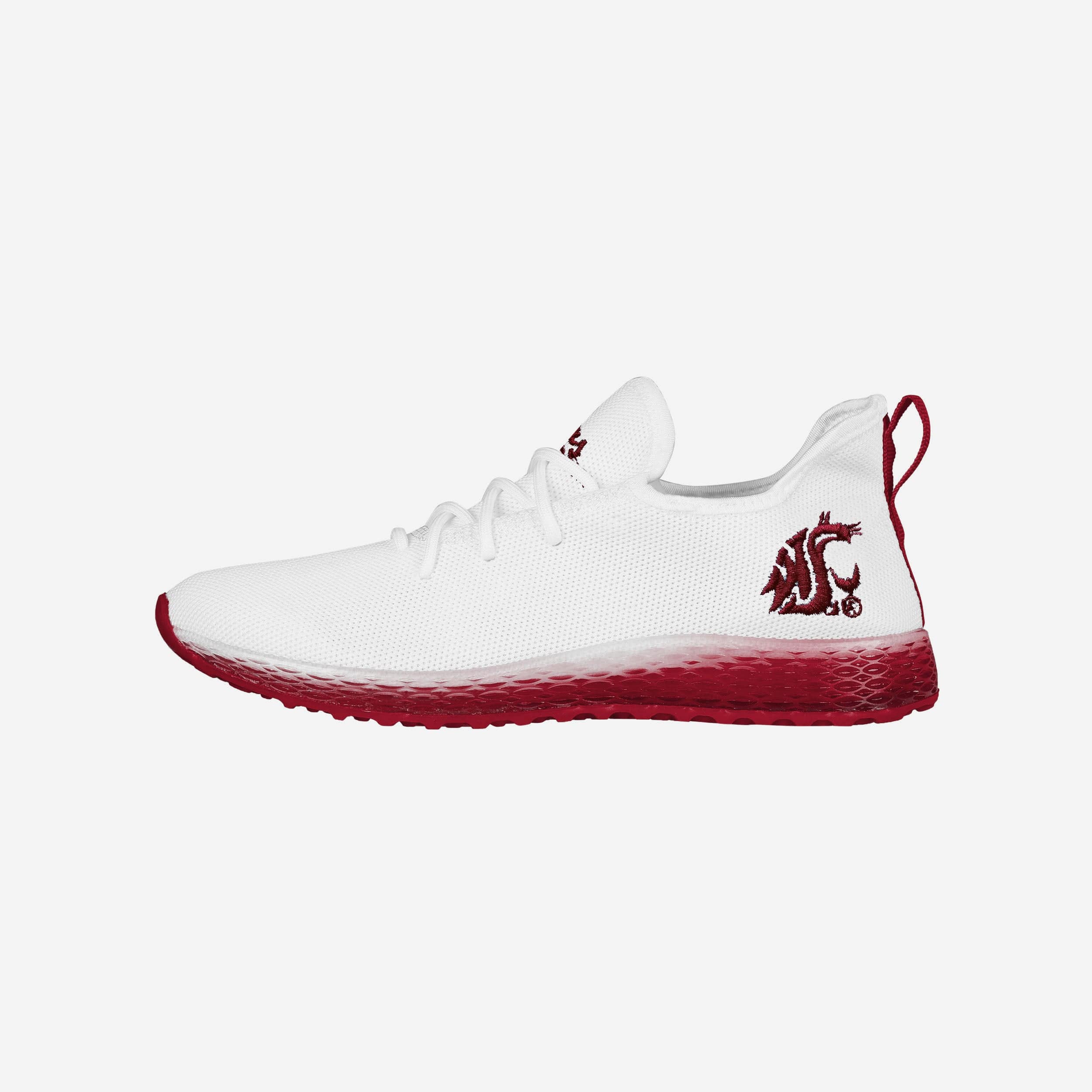 Washington State Cougars Gradient Midsole White Game-Day Sneakers