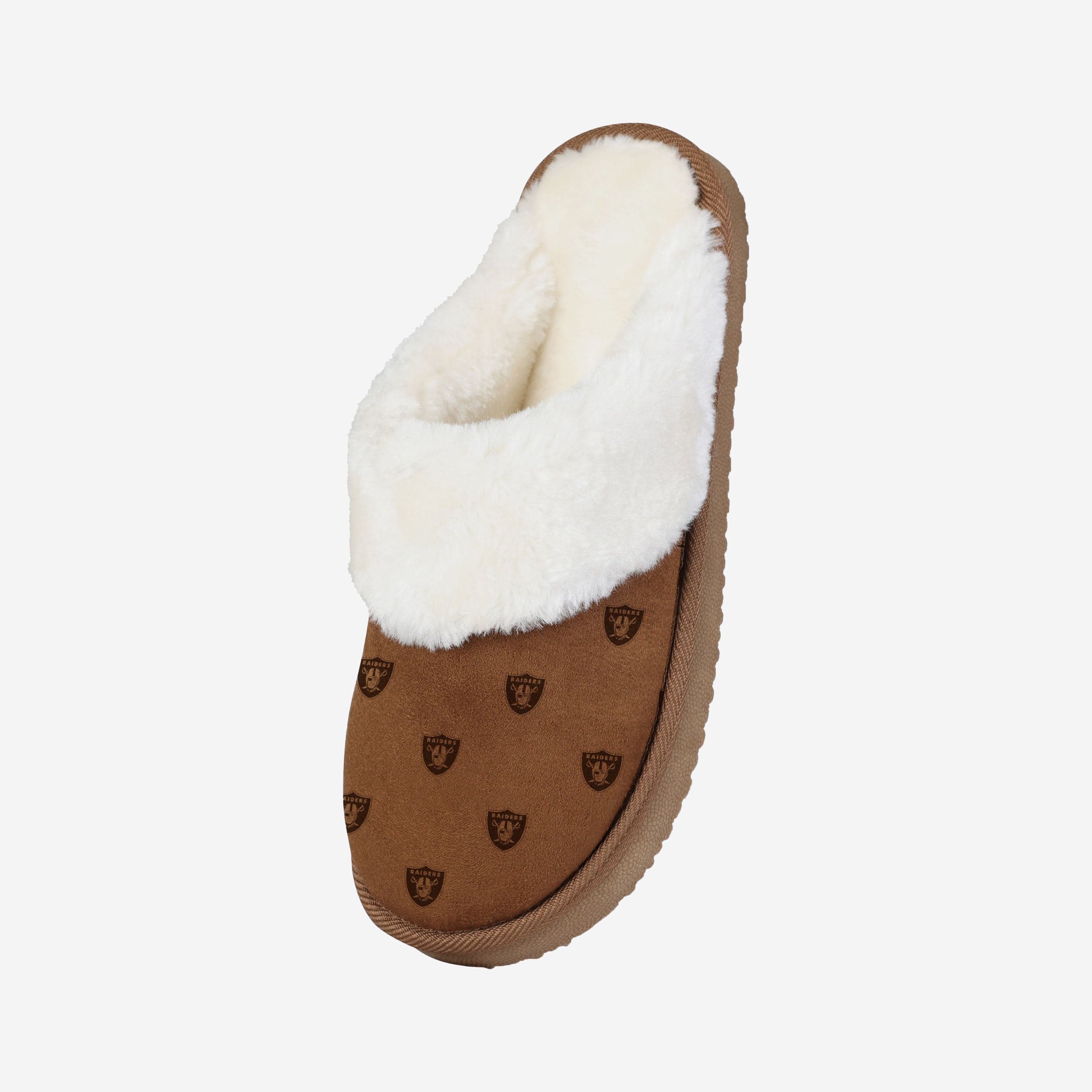 Las Vegas Raiders Women's Stylish Repeat Logo Moccasin Slippers - Show Your Team Spirit!