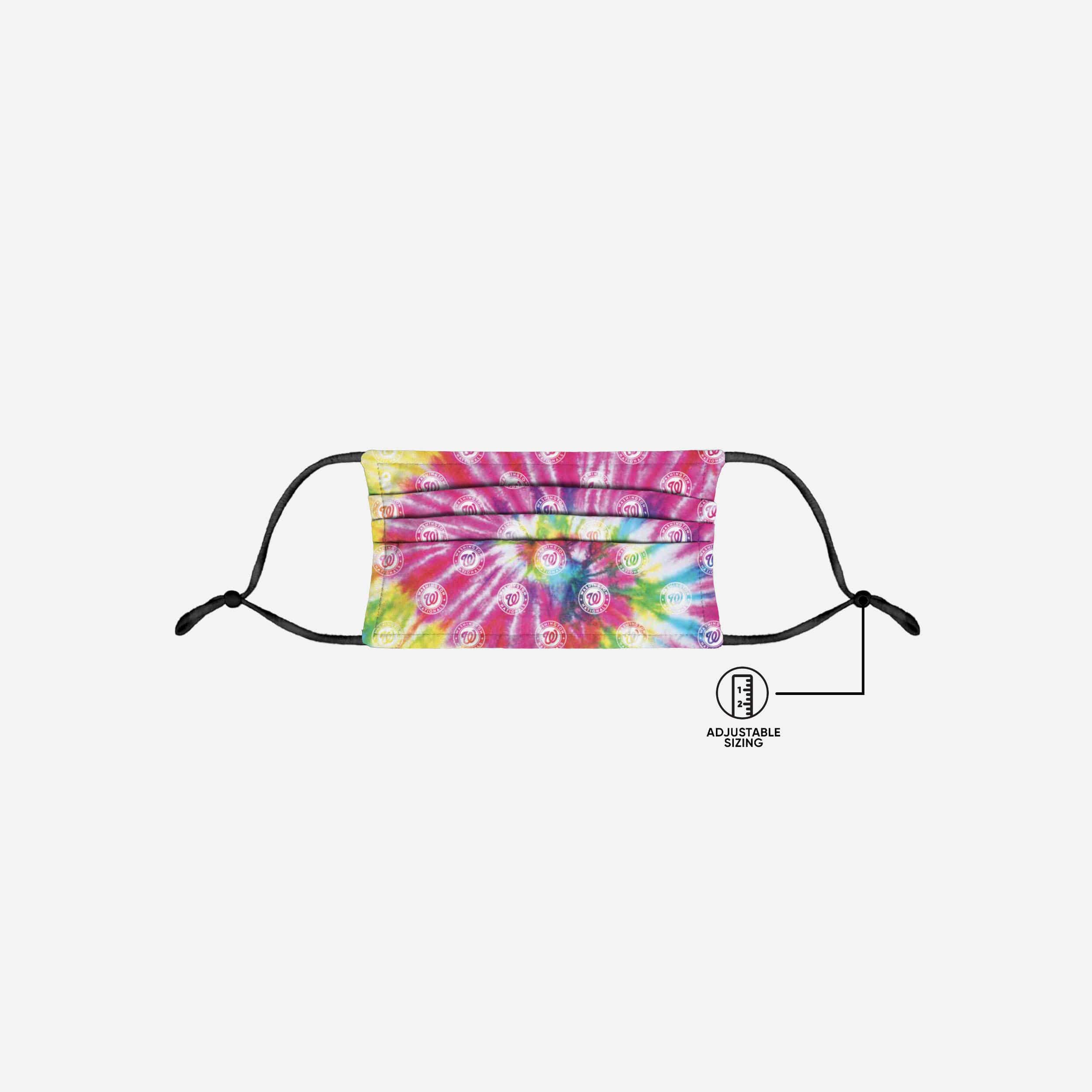 Washington Nationals Pastel Tie-Dye Adjustable Face Cover - Show Your Team Spirit!