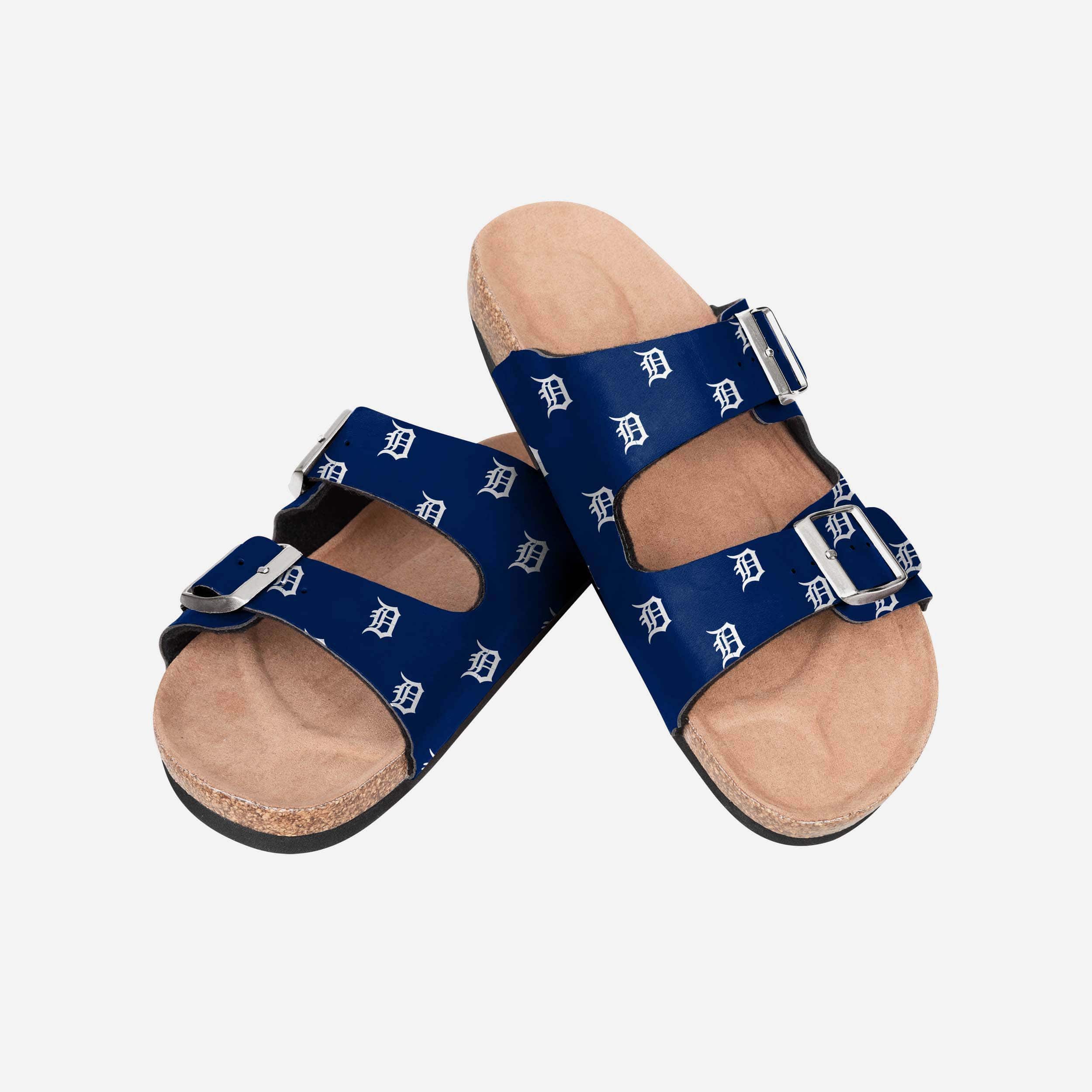 Detroit Tigers Women's Stylish Team Logo Double Buckle Sandals