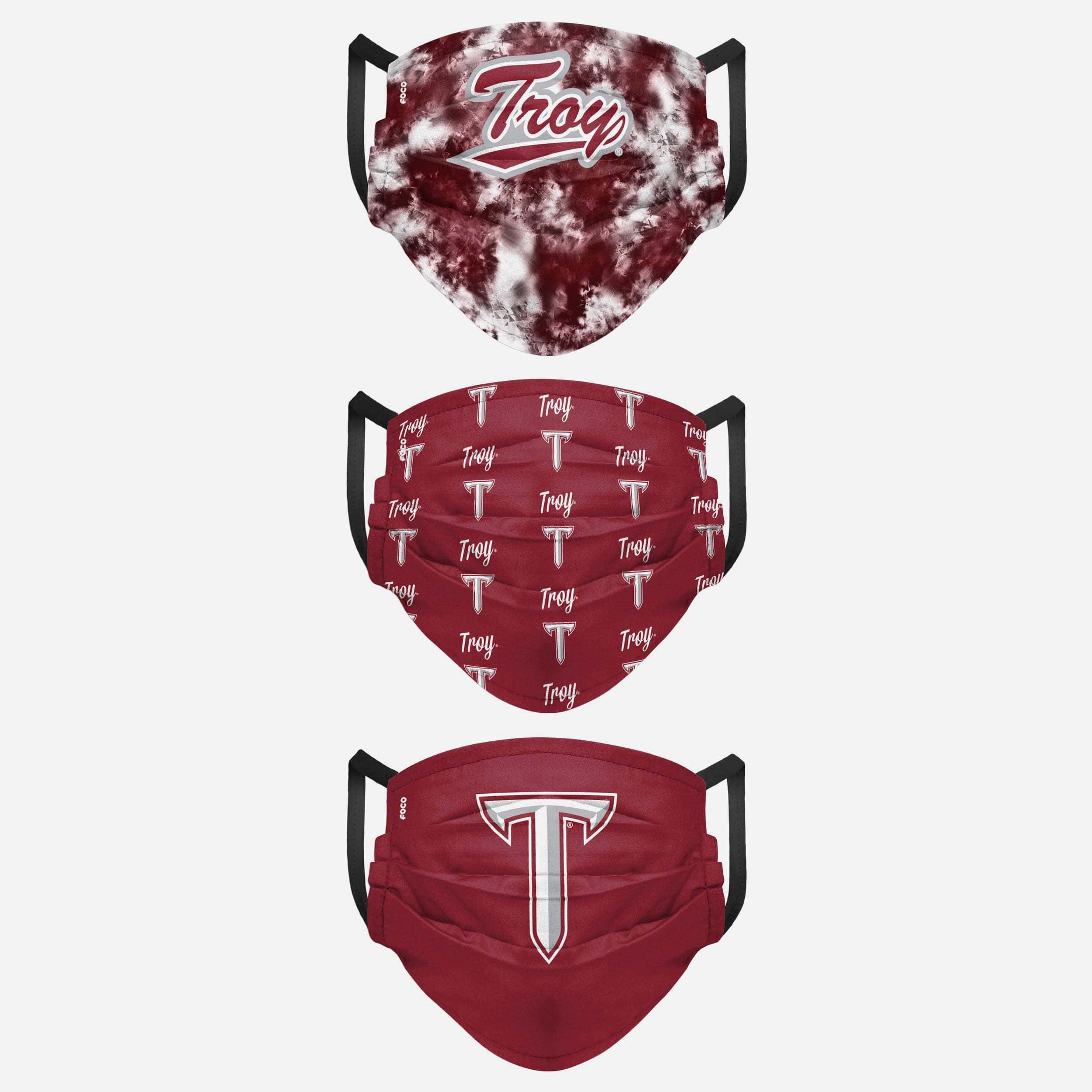 Troy Trojans Women's Matchday 3-Pack Face Cover - Show Your Team Spirit!