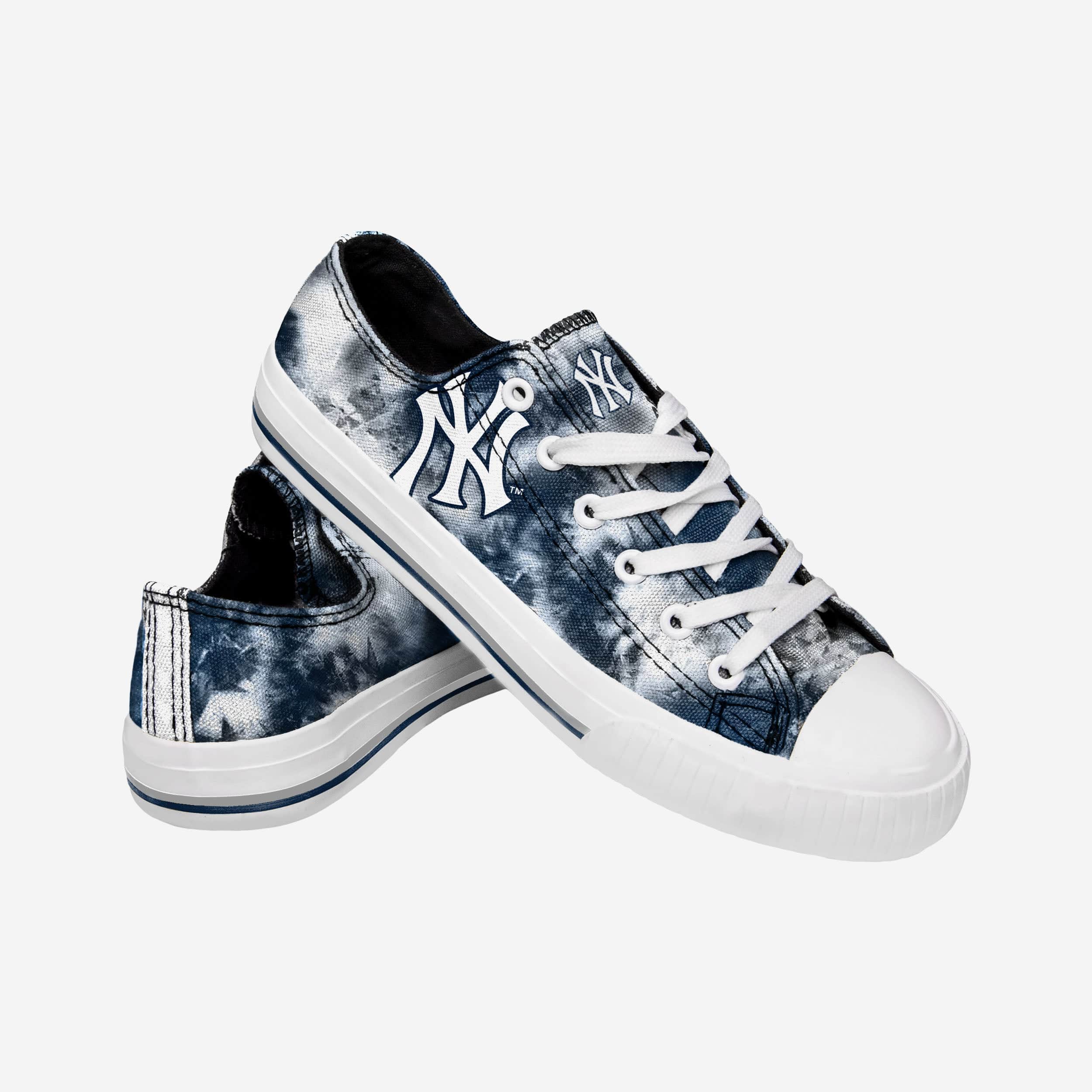 Groovy New York Yankees Women's Low-Top Tie-Dye Canvas Shoes