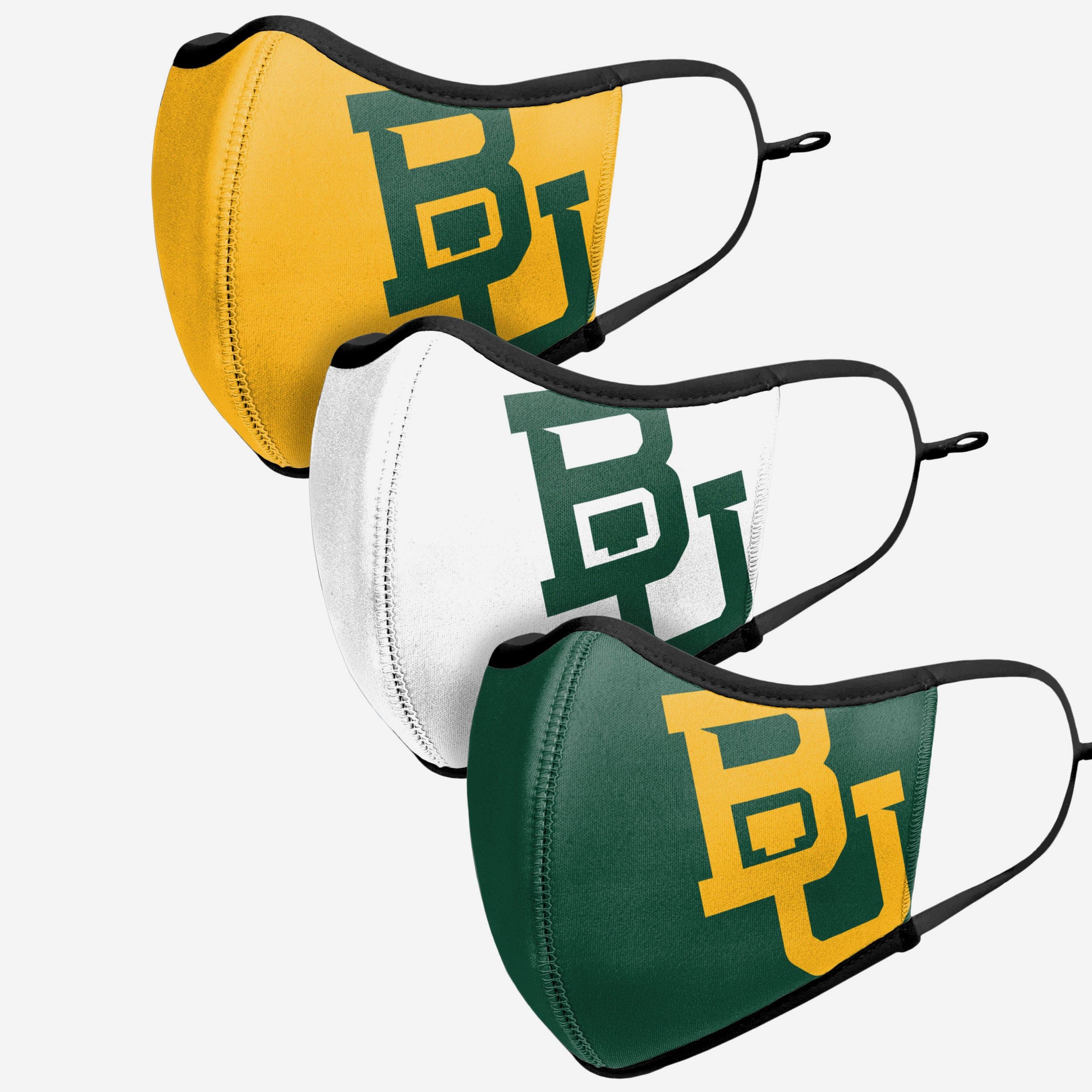 Baylor Bears Sports 3-Pack Face Covers - Represent Your Team in Style!