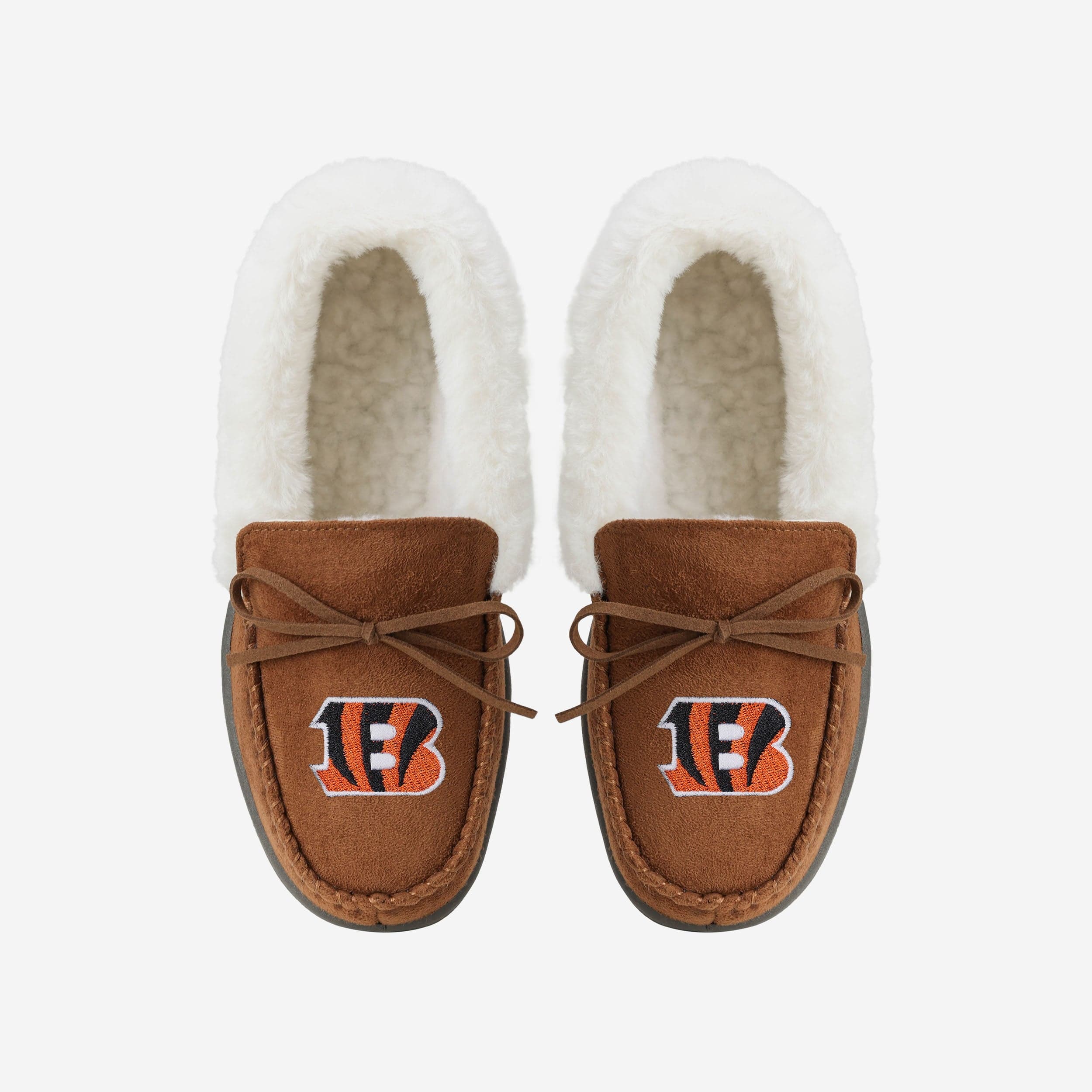 Cincinnati Bengals Women's Stylish Tan Moccasin Slippers