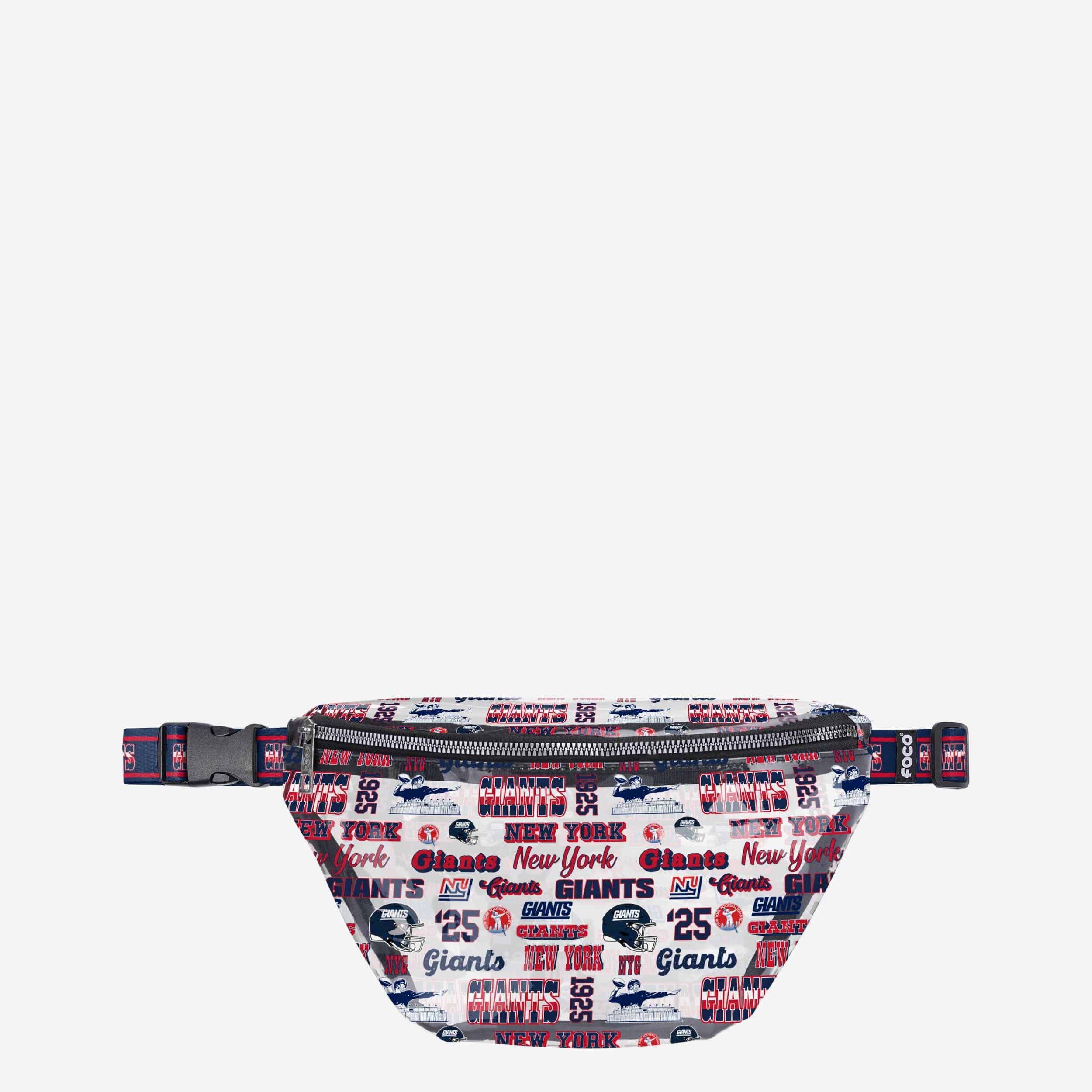 New York Giants Retro Repeat Print Clear Fanny Pack - A Must - Have for Fans!