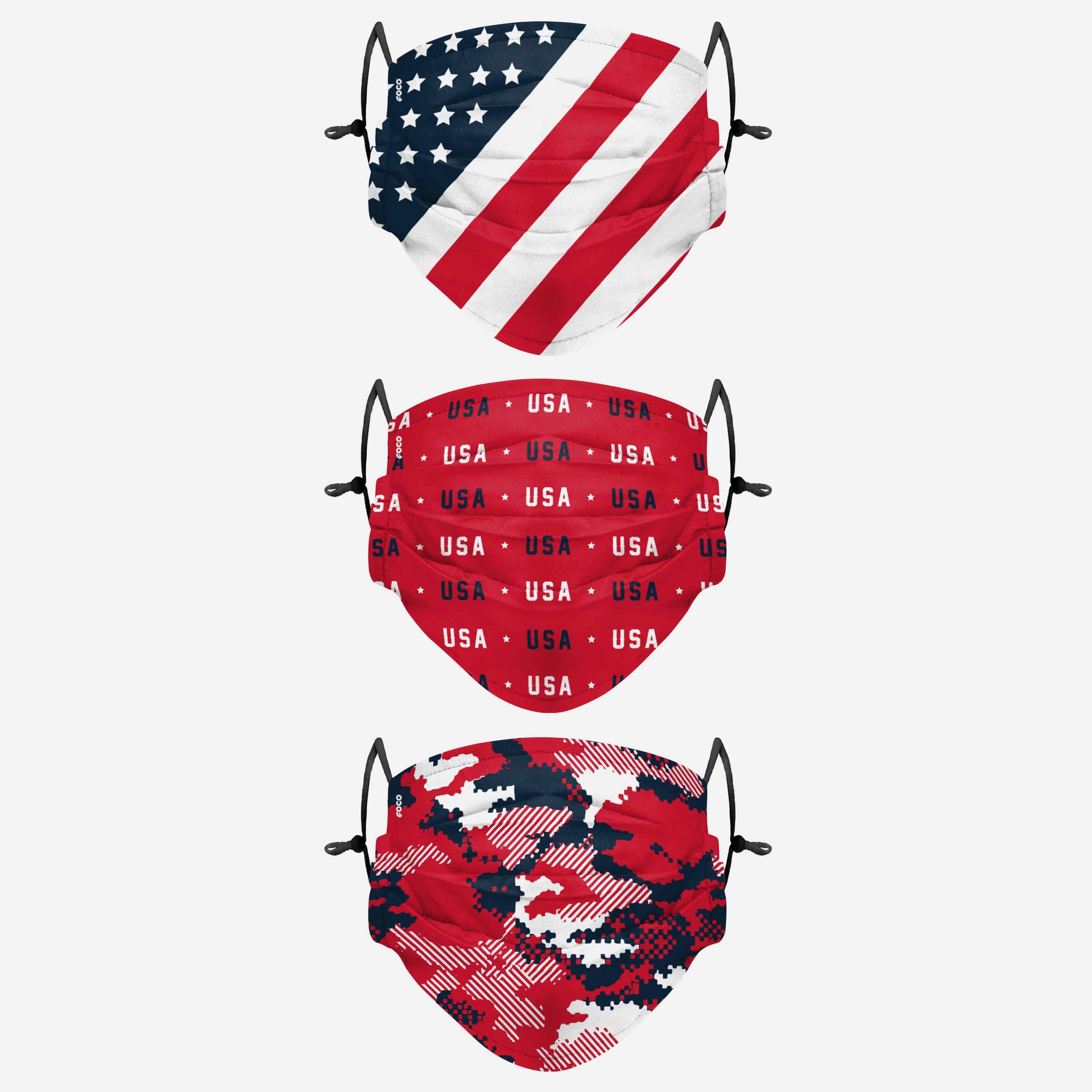 Freedom Adjustable 3-Pack Stylish Face Covers
