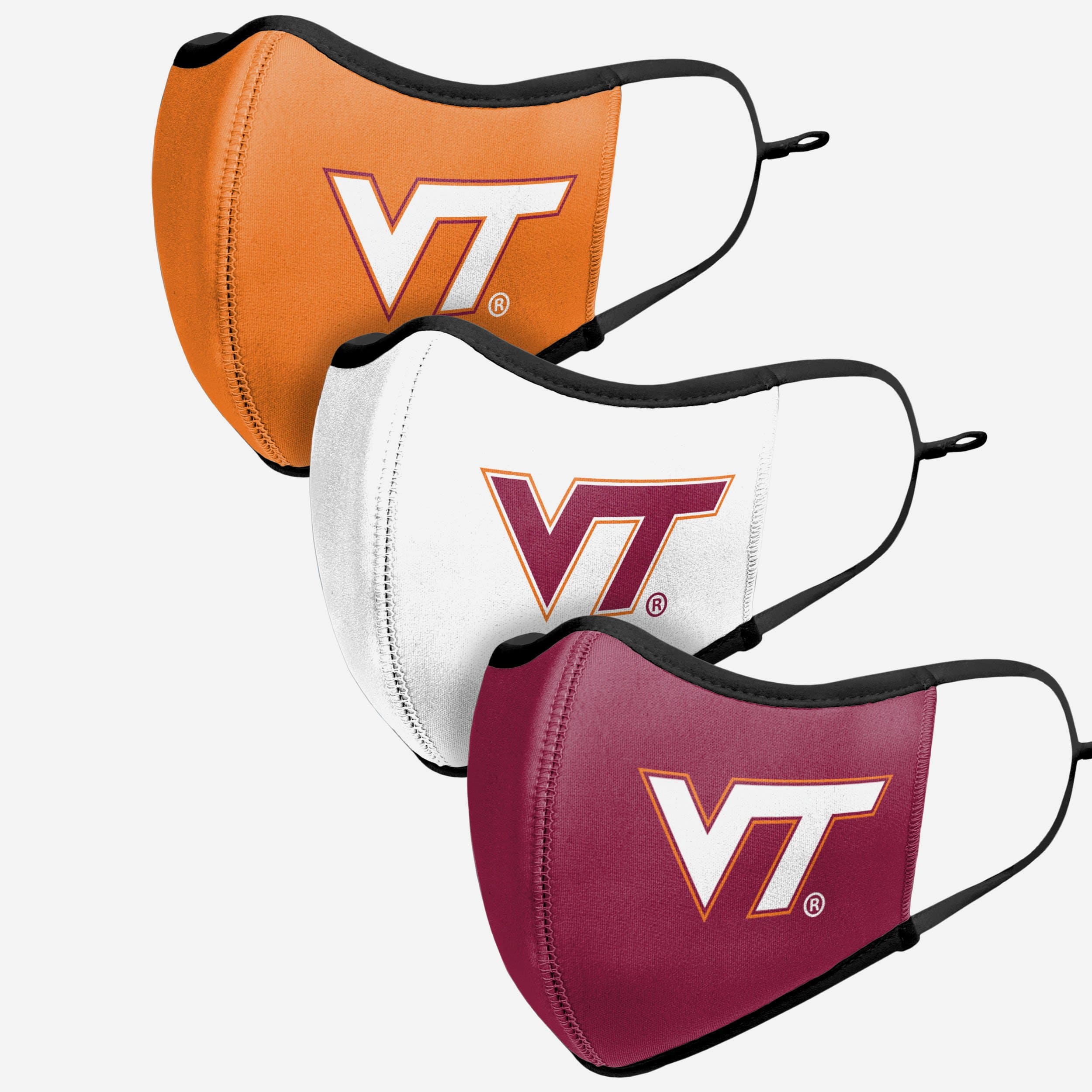 Virginia Tech Hokies Sport 3-Pack Face Cover - Represent Your Team in Style!