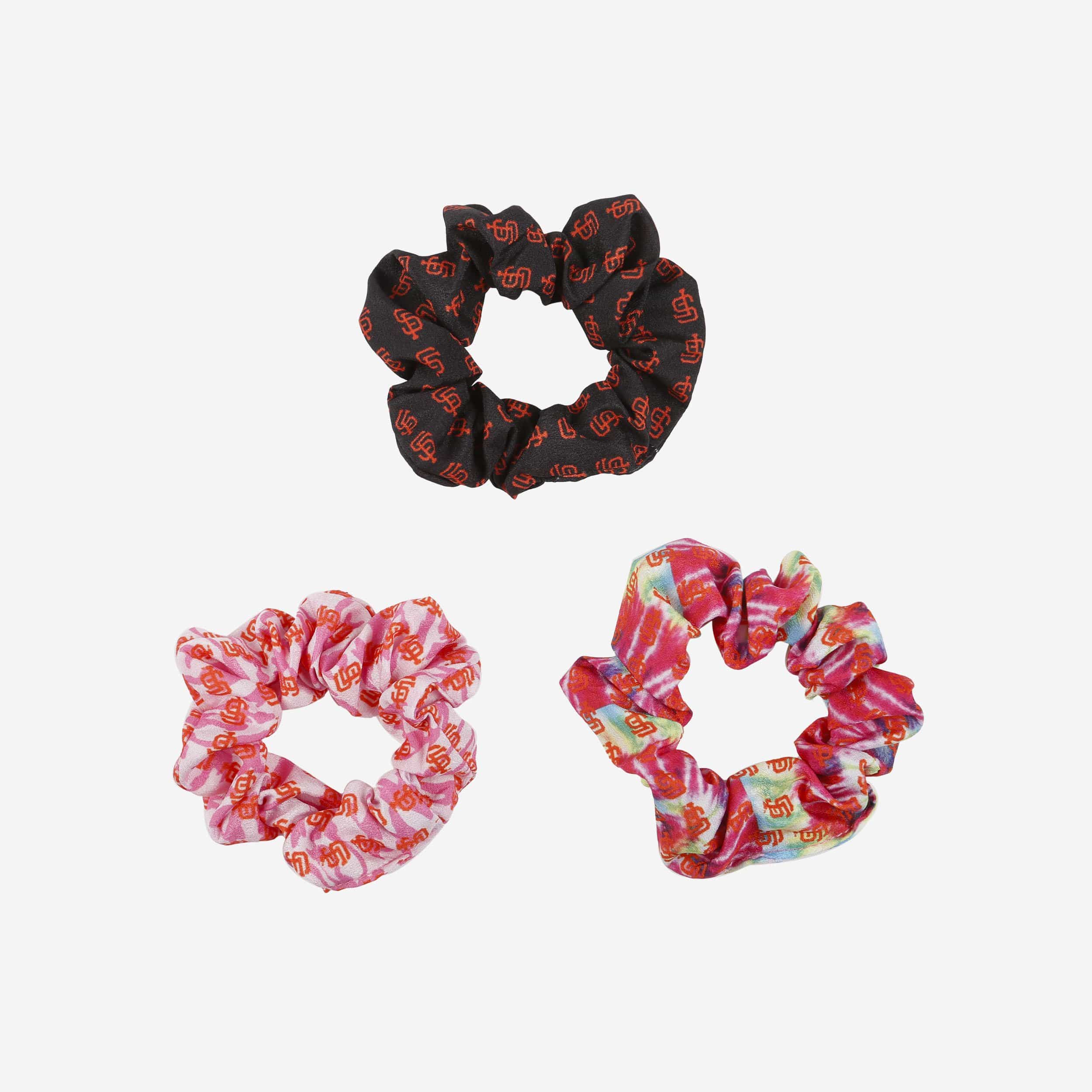 San Francisco Giants Mini Print 3-Pack Hair Scrunchies - Must-Have for Fans!