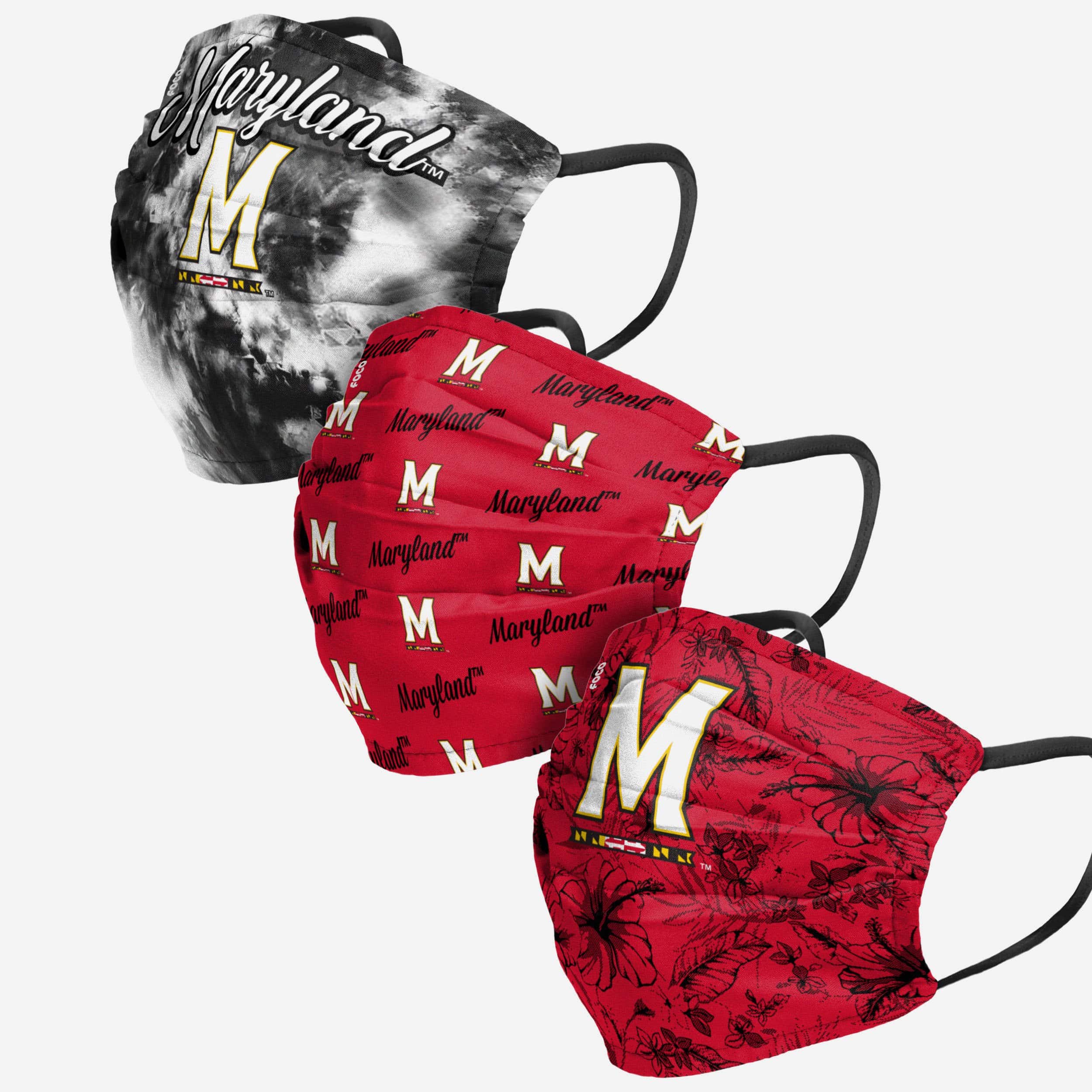 Maryland Terrapins Women's Matchday 3-Pack Face Cover - Represent Your Team in Style!