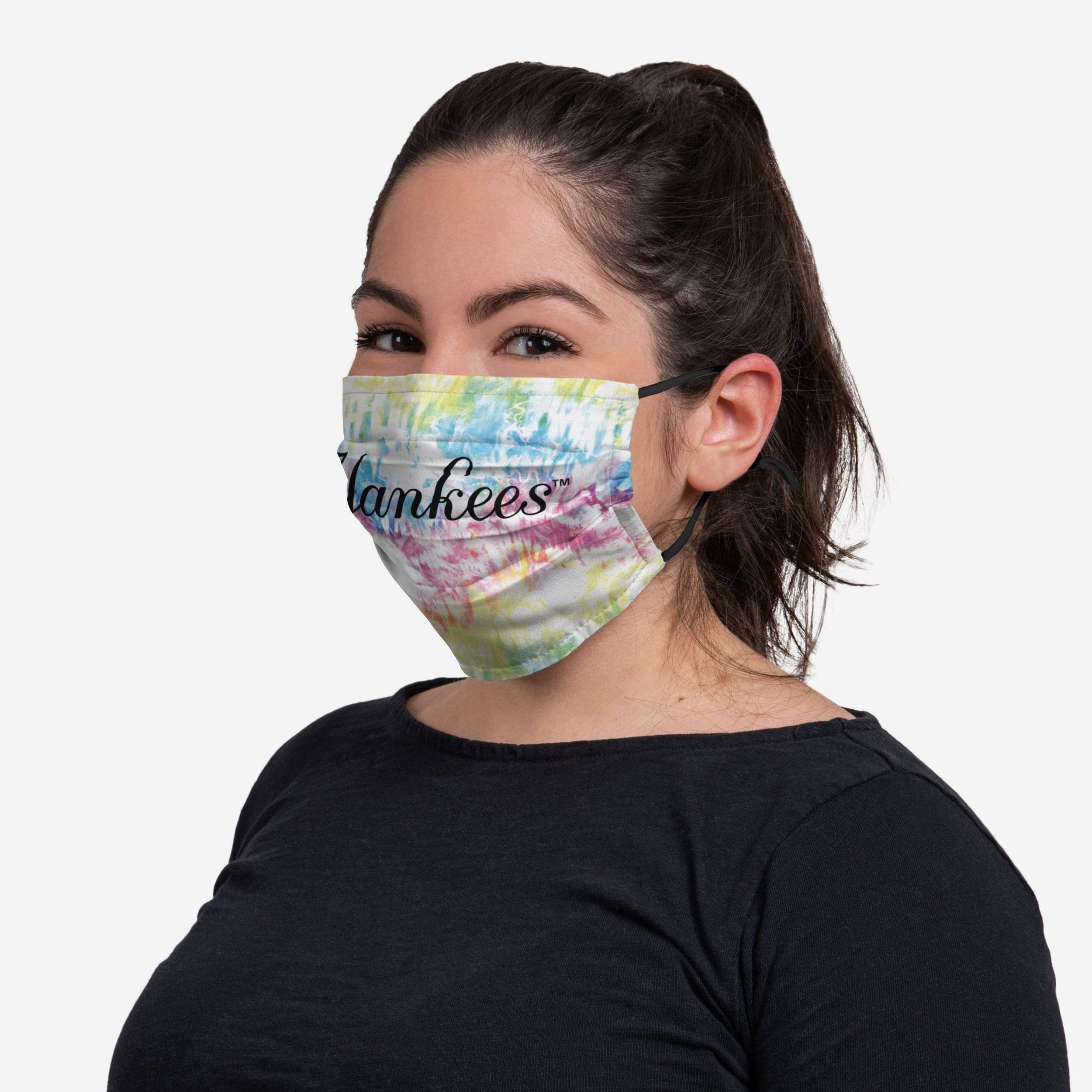 New York Yankees Neon Floral 3-Pack Face Covers - Show Your Team Spirit!