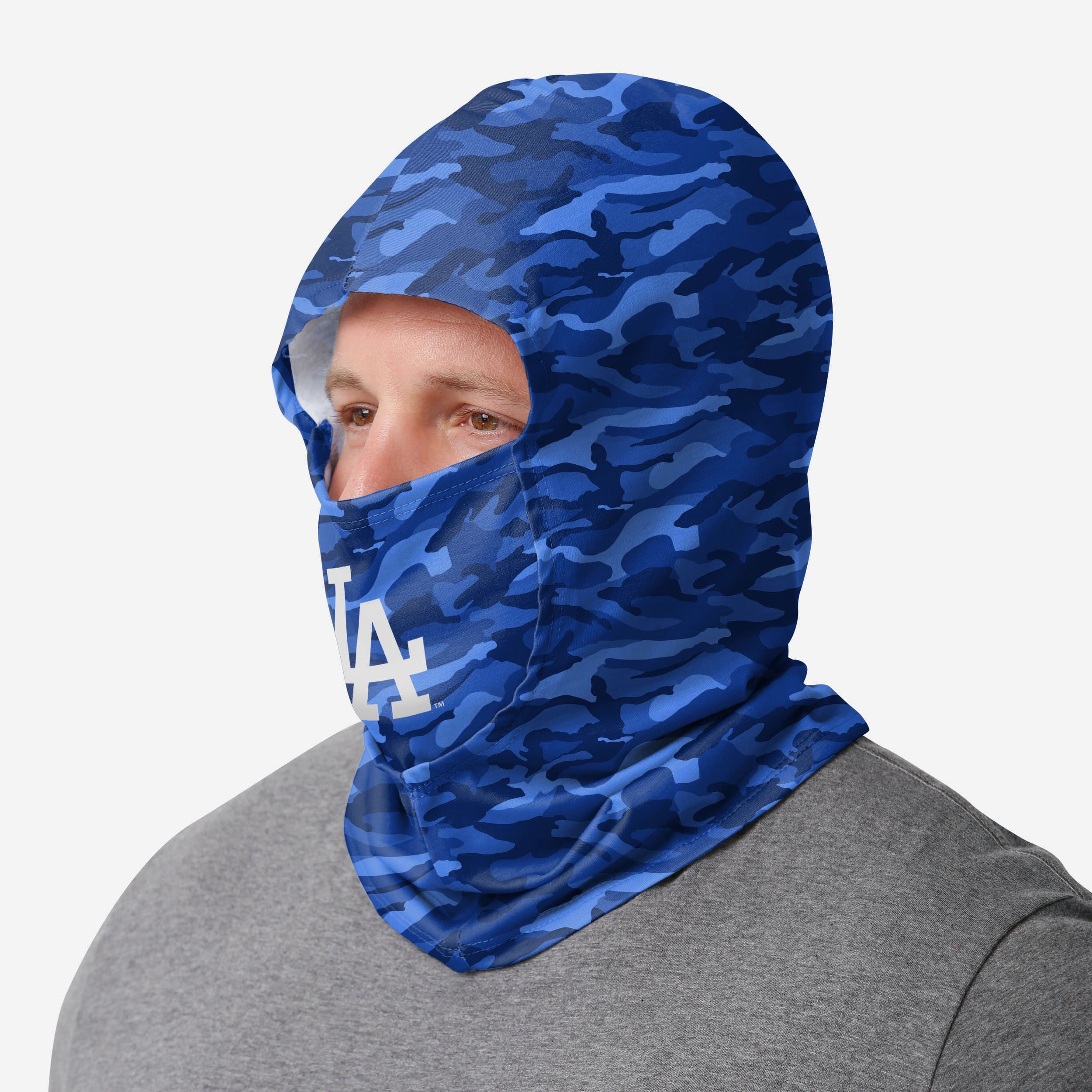 Los Angeles Dodgers Camo Lightweight Hooded Gaiter - Show Your Team Spirit in Style!