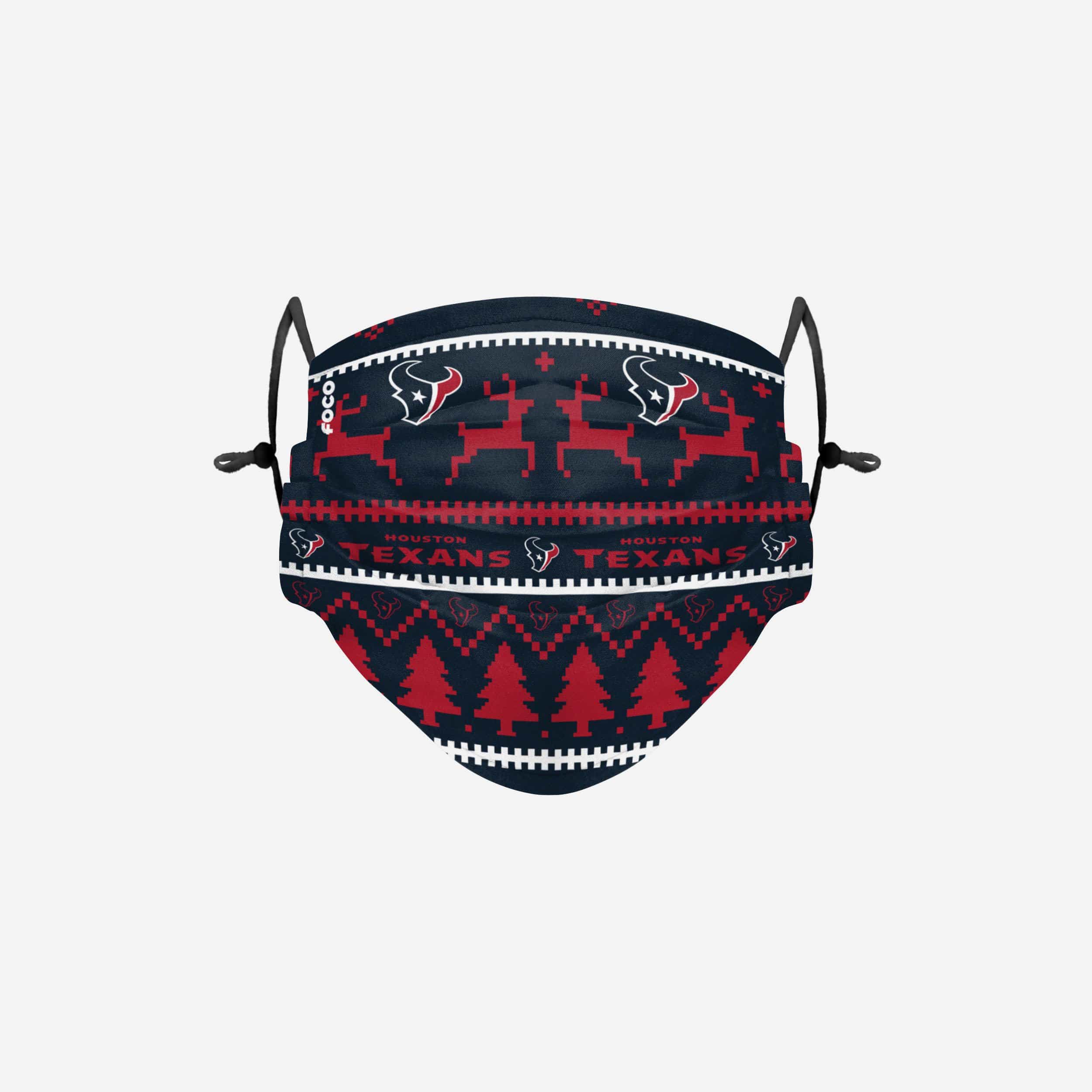 Houston Texans Wordmark Holiday Adjustable Face Cover - Show Your Team Spirit!