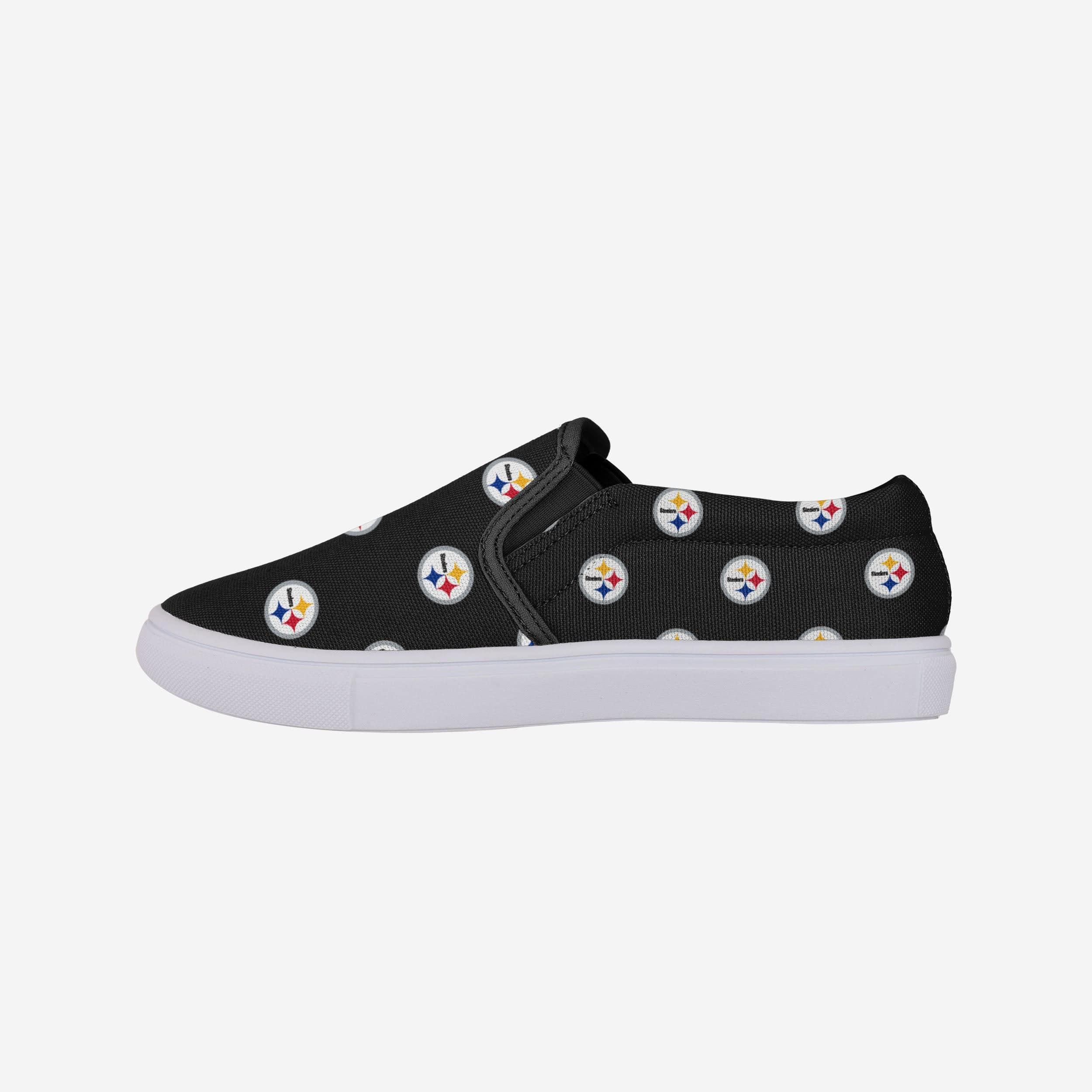 Stylish Pittsburgh Steelers Women's Repeat Logo Slip-On Canvas Shoes