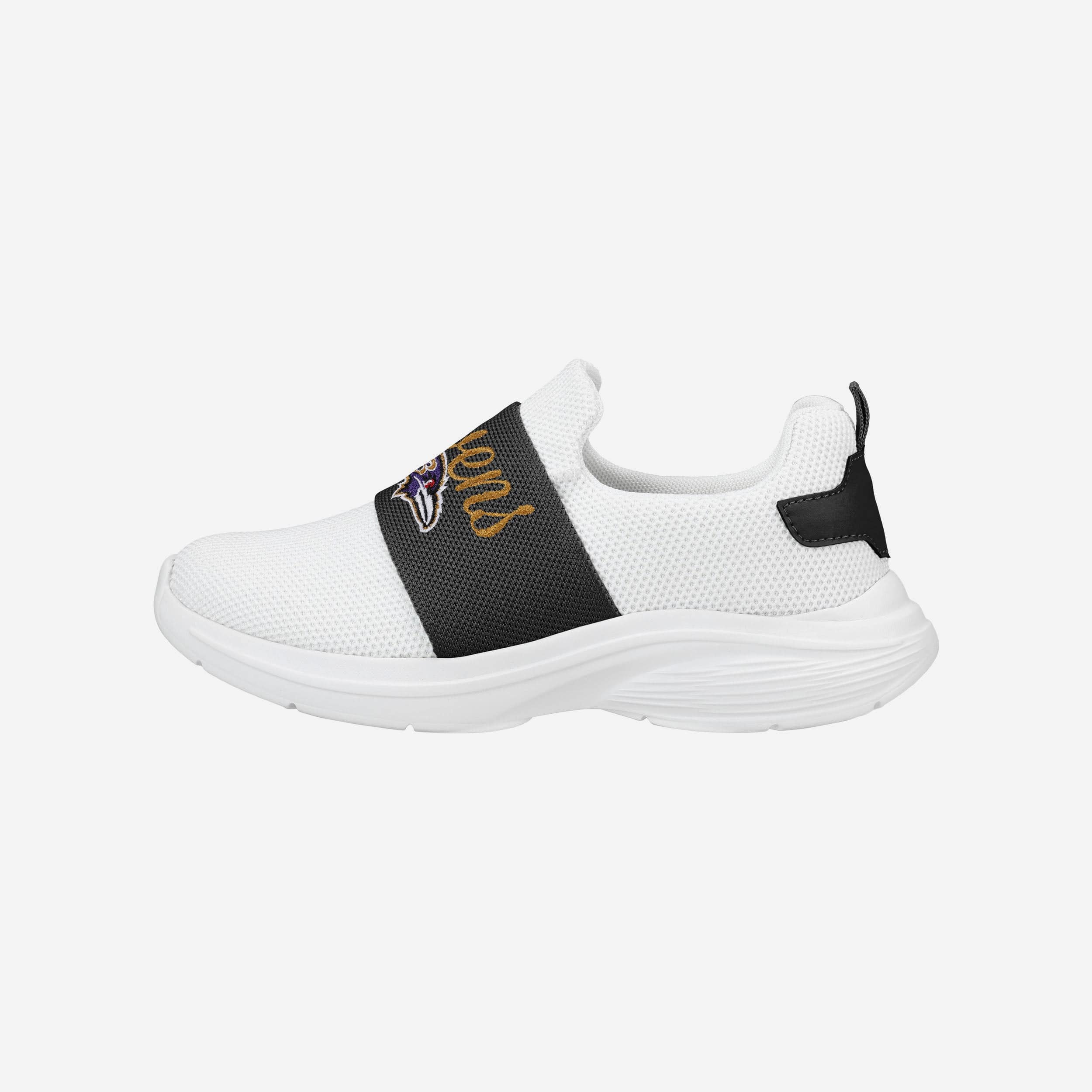 Baltimore Ravens Women's Stylish White Slip-On Sneakers