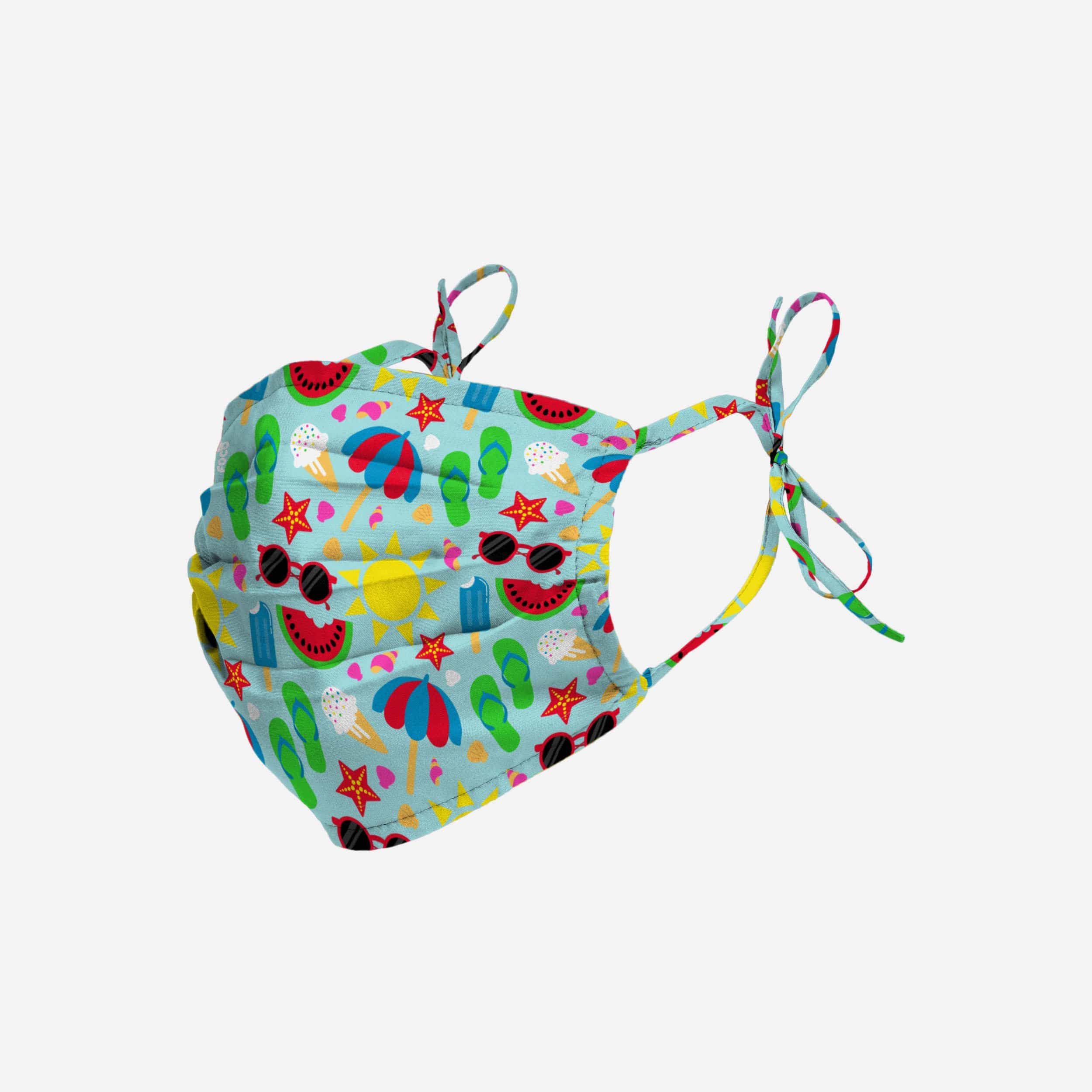 Beach Day Tie-Back Face Cover