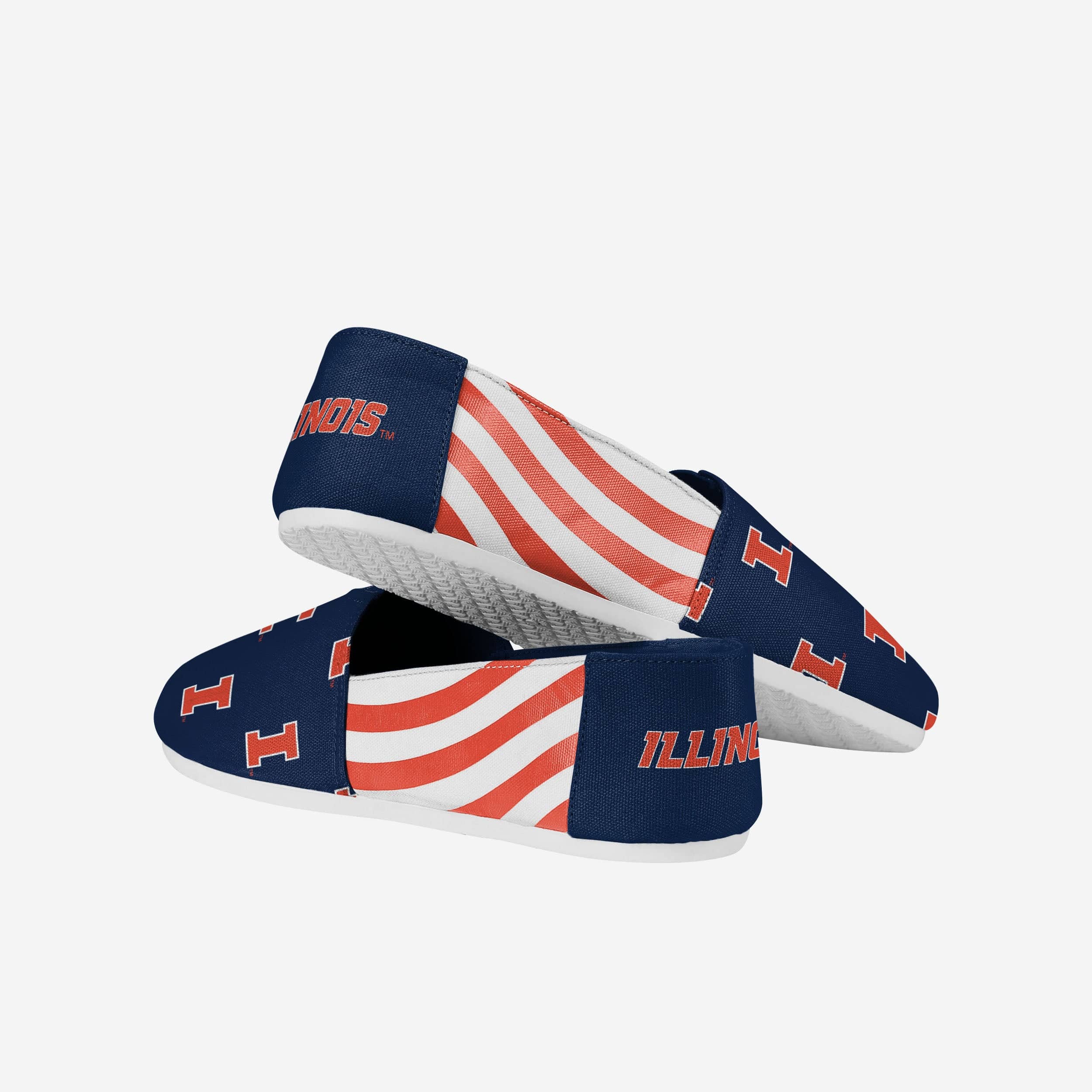 Illinois Fighting Illini Women's Stylish Stripe Canvas Shoes