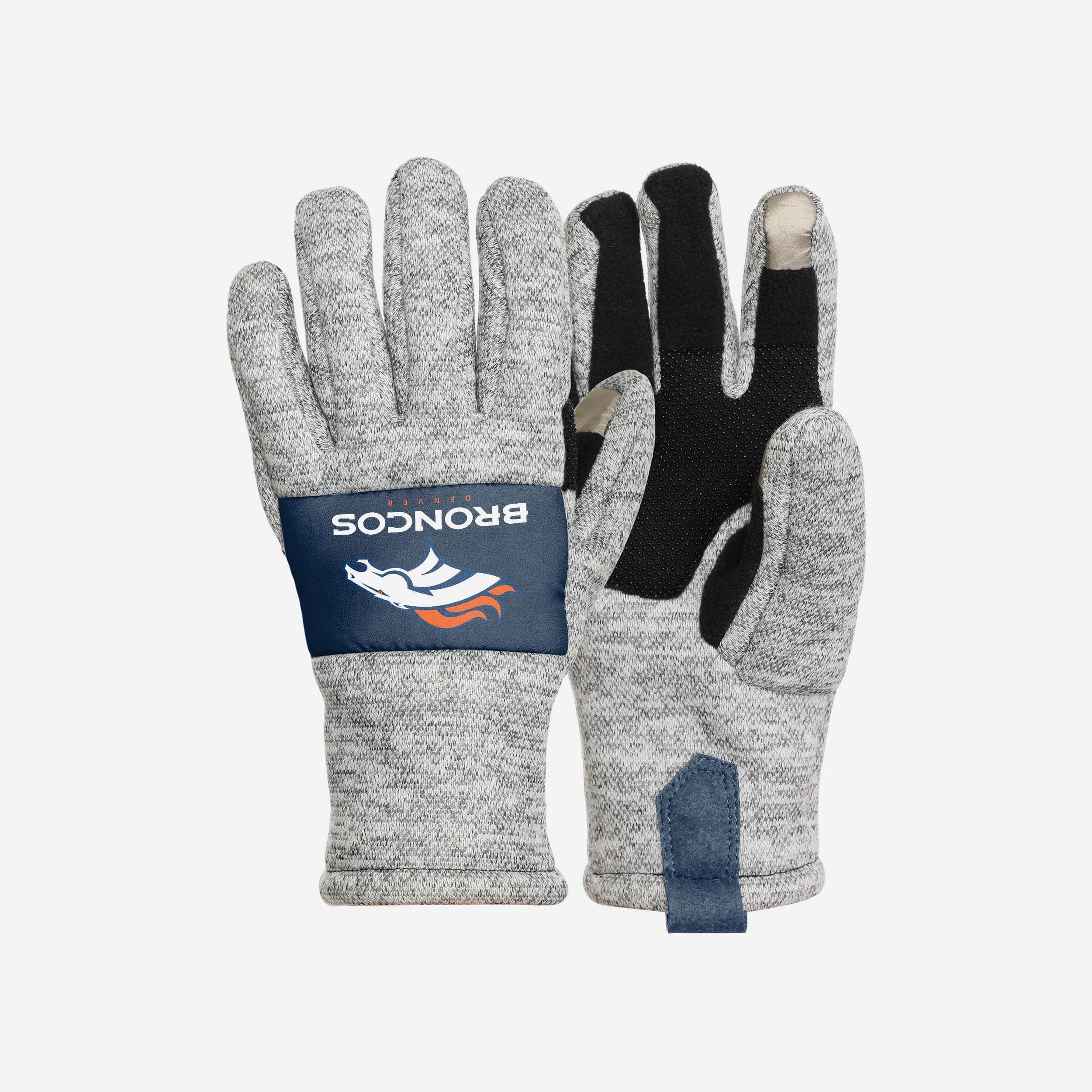 Denver Broncos Stylish Heather Grey Insulated Gloves