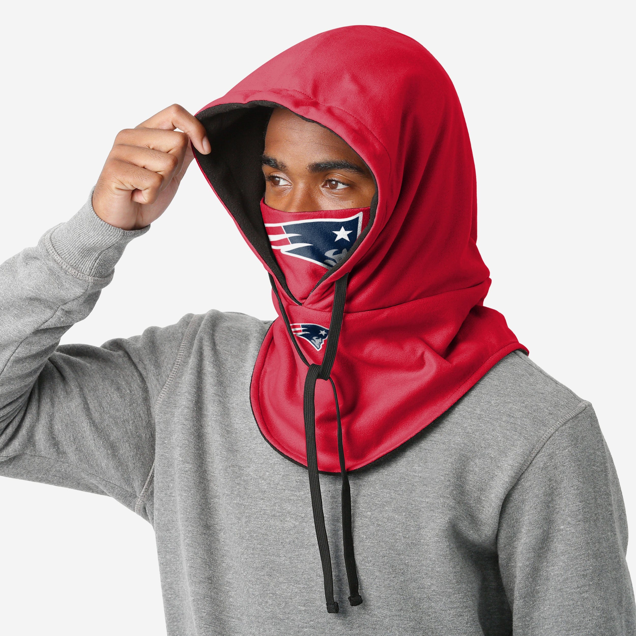 New England Patriots Alternate Team Color Drawstring Hooded Gaiter - Show Your Team Spirit!