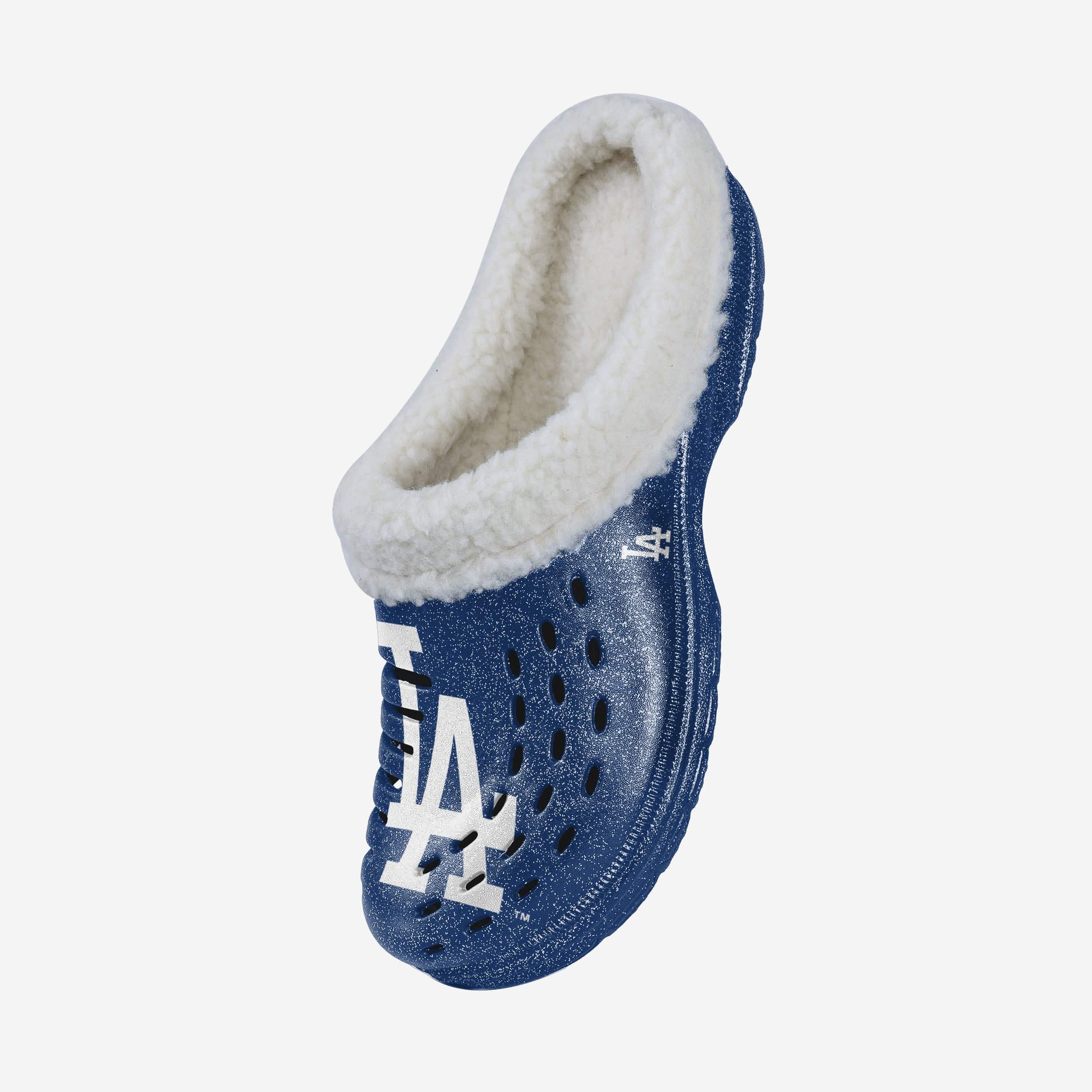 Glamorous Los Angeles Dodgers Women's Sherpa-Lined Glitter Clogs