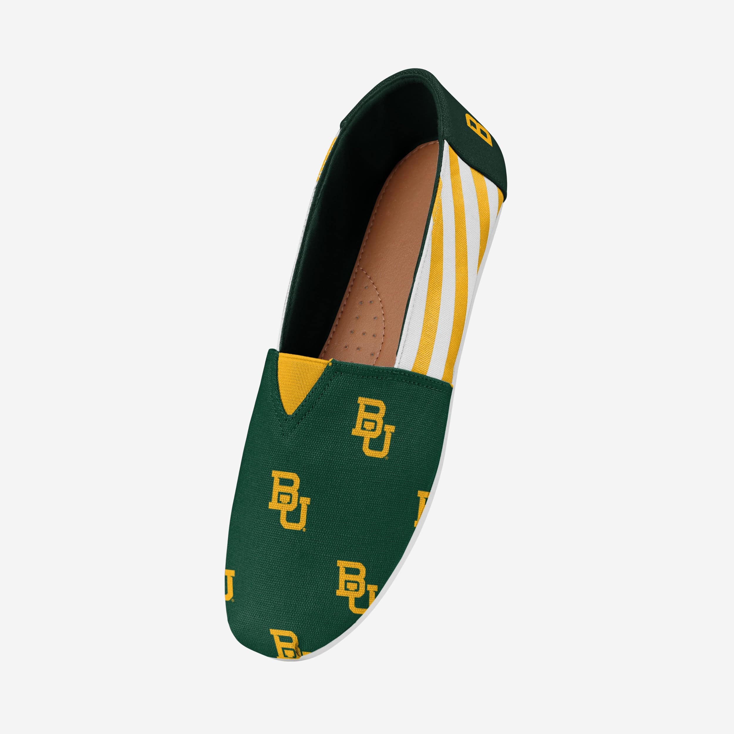 Baylor Bears Stylish Women's Stripe Canvas Shoes - Show Your Team Spirit!
