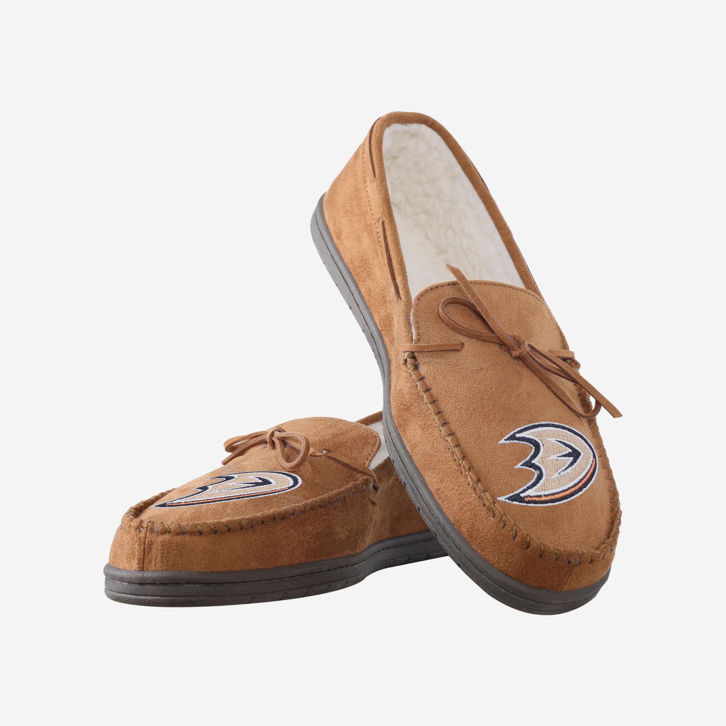 Anaheim Ducks Team Logo Luxury Moccasin Slippers