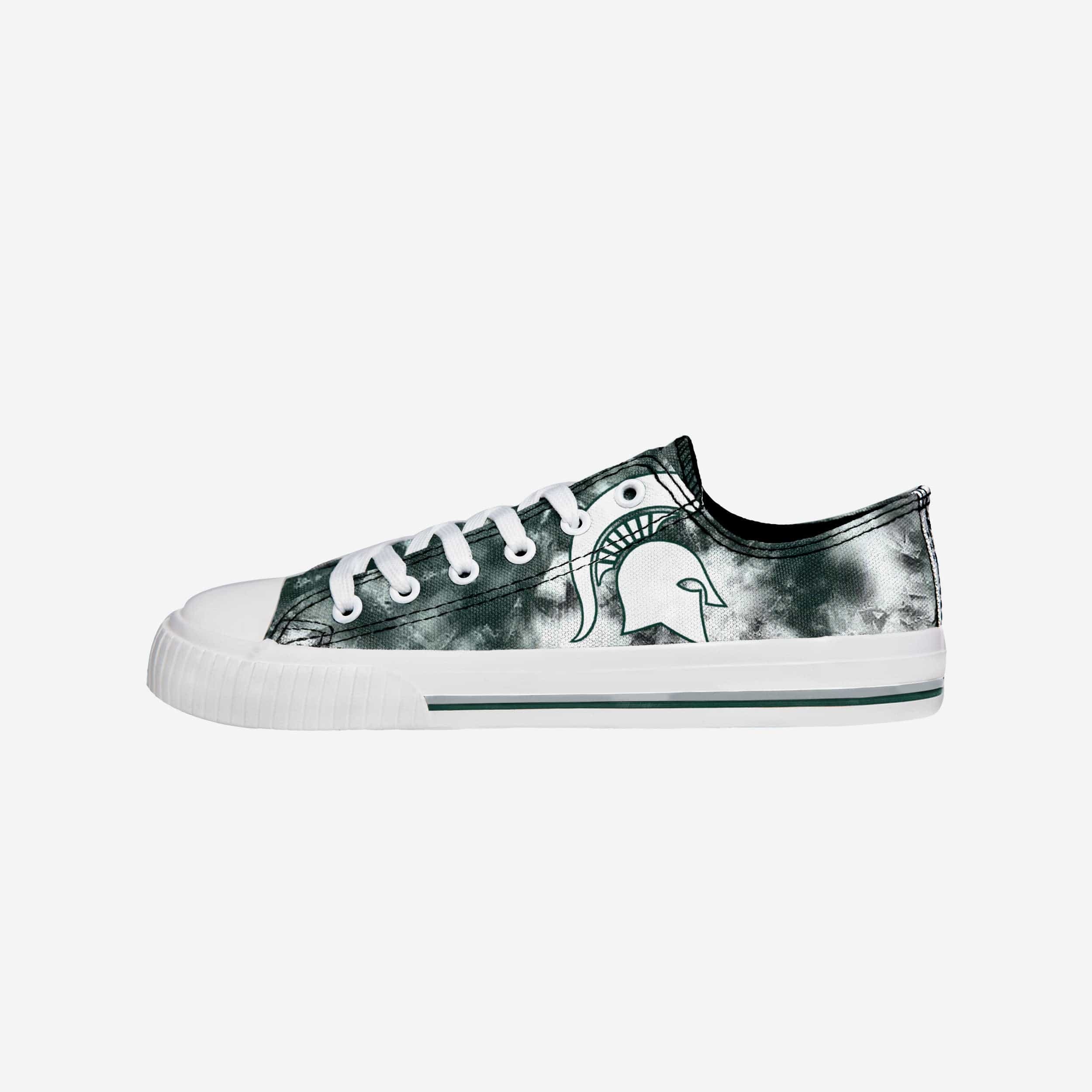 Michigan State Spartans Women's Low-Top Tie-Dye Canvas Shoes - Stand Out in Style!