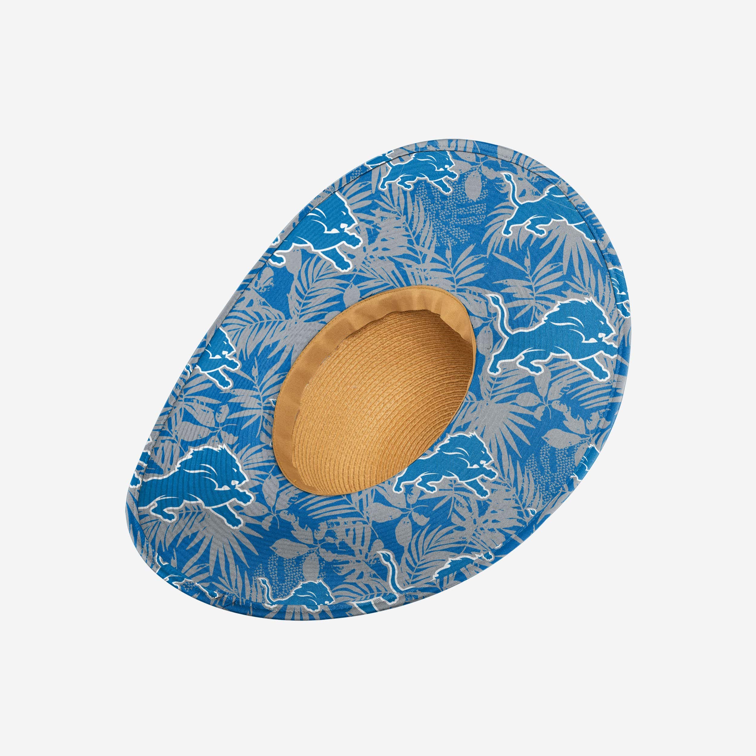 Stylish Detroit Lions Women's Floral Straw Hat for Summer Fans