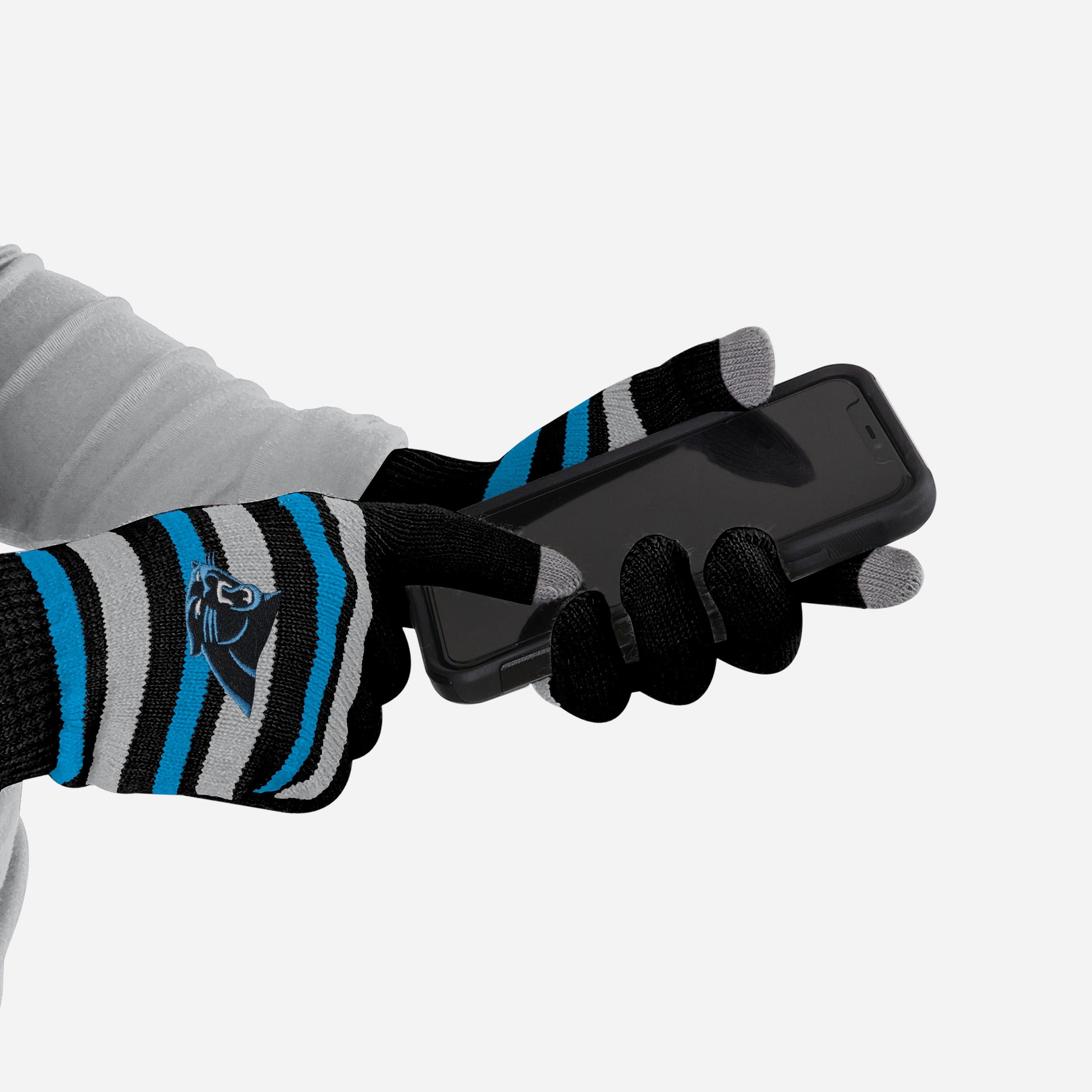 Carolina Panthers Super Stretch Gloves for Game-Day Connectivity