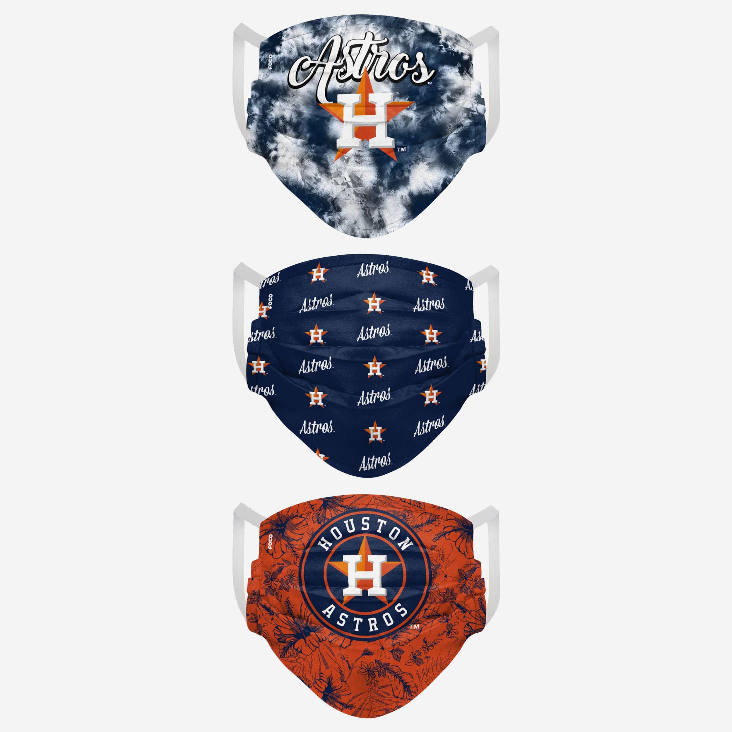 Houston Astros Women's Matchday Triple-Pack Face Covers - Show Your Team Spirit!