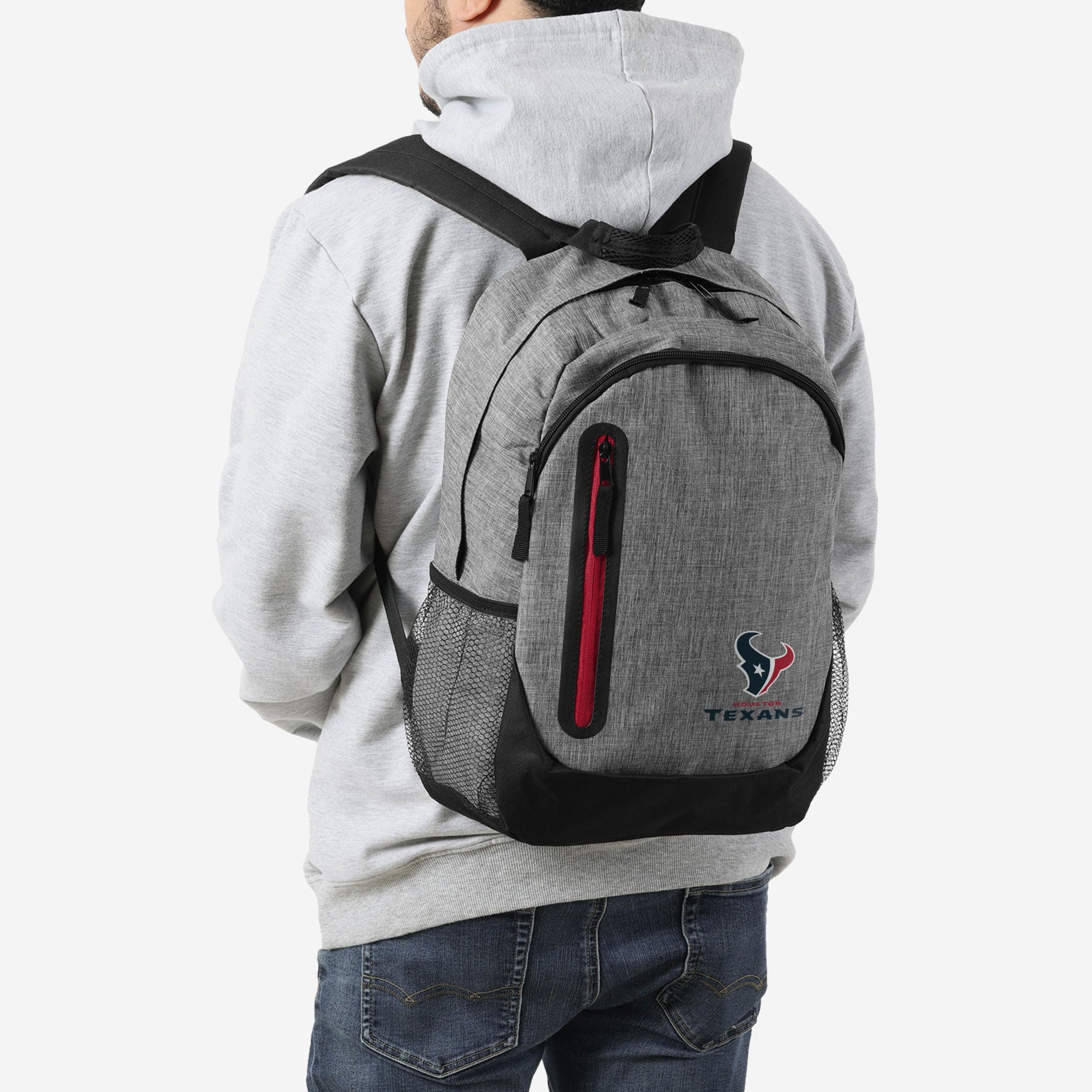 Houston Texans Bold Heather Grey Backpack - Show Your Team Spirit!
