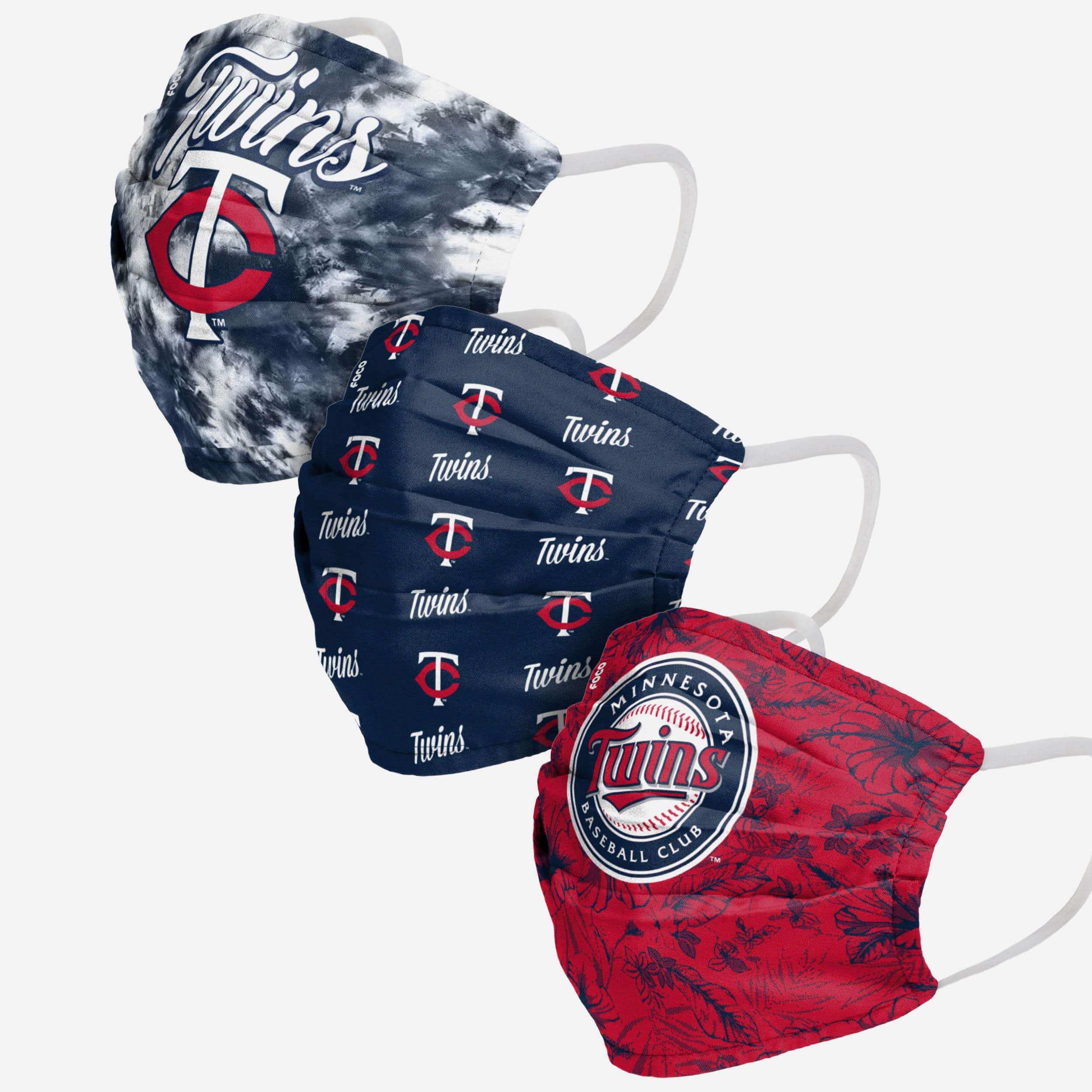 Minnesota Twins Women's Matchday 3-Pack Fashion Face Covers - Show Your Team Spirit!