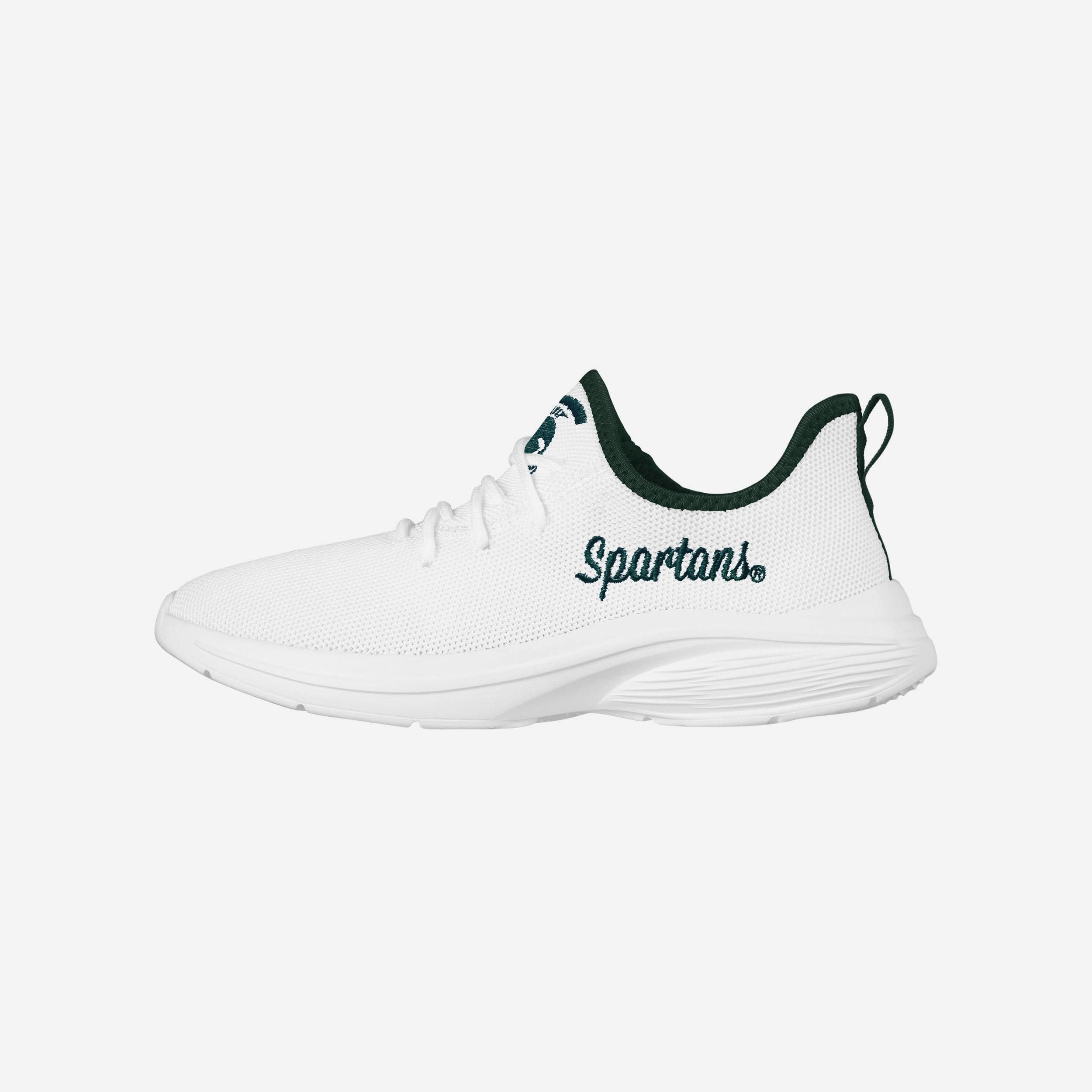 Michigan State Spartans Women's Stylish White Midsole Sneakers