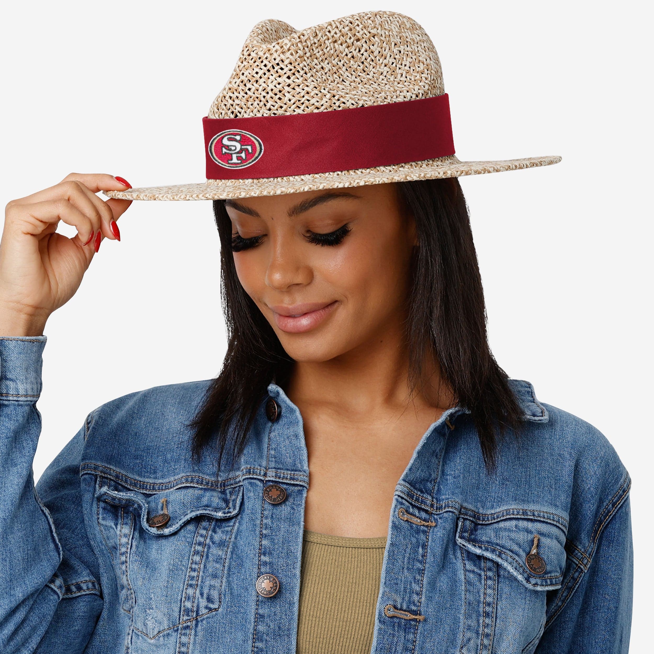 San Francisco 49ers Stylish Banded Straw Hat