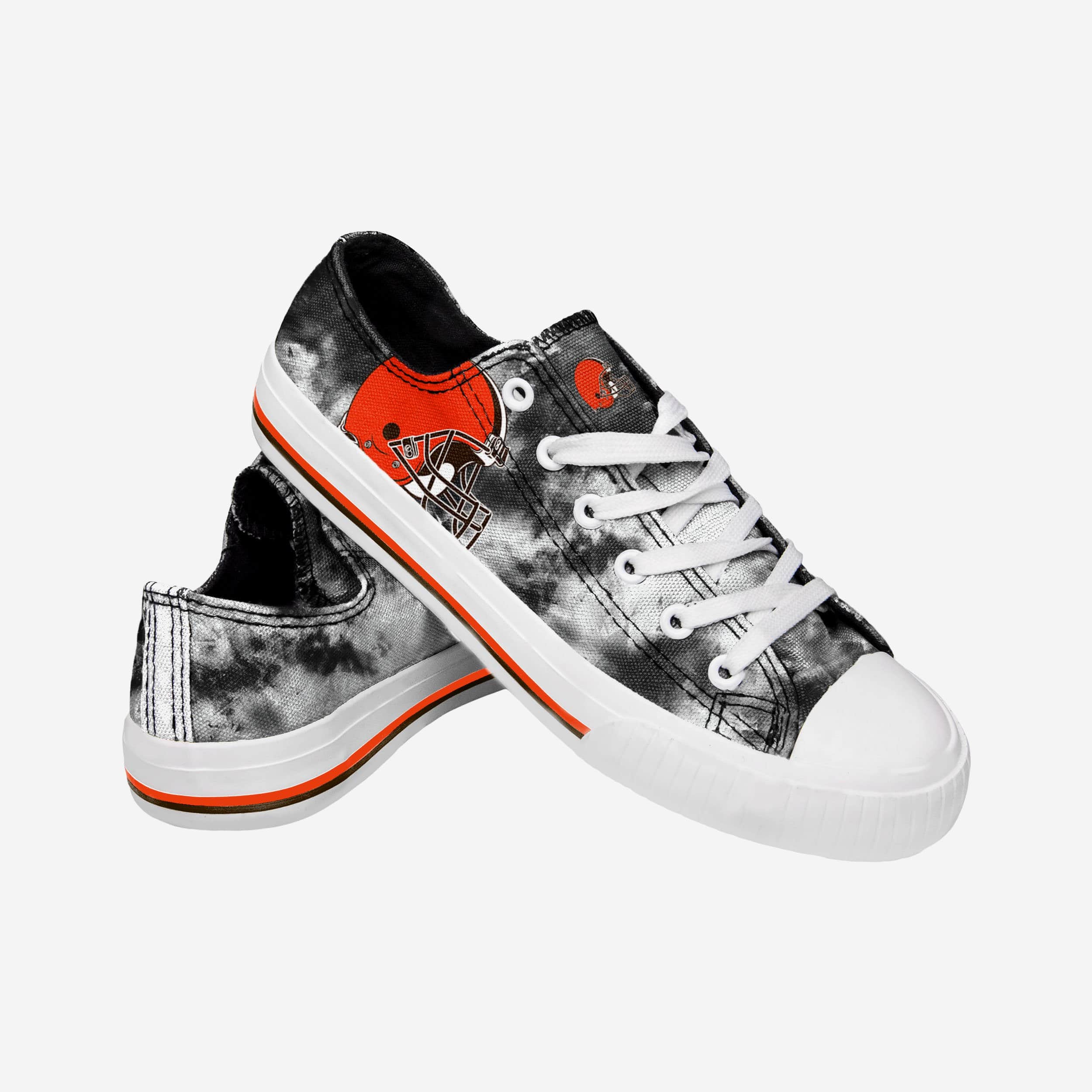 Cleveland Browns Women's Groovy Low-Top Tie-Dye Canvas Shoes