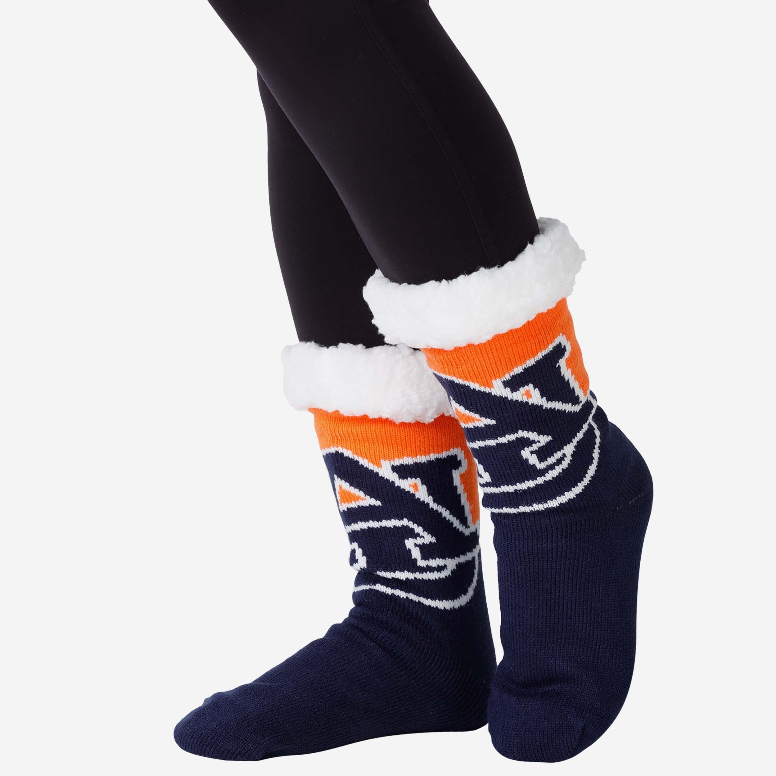 Auburn Tigers Women's Fanatic 3-Pack Footy Slipper Socks