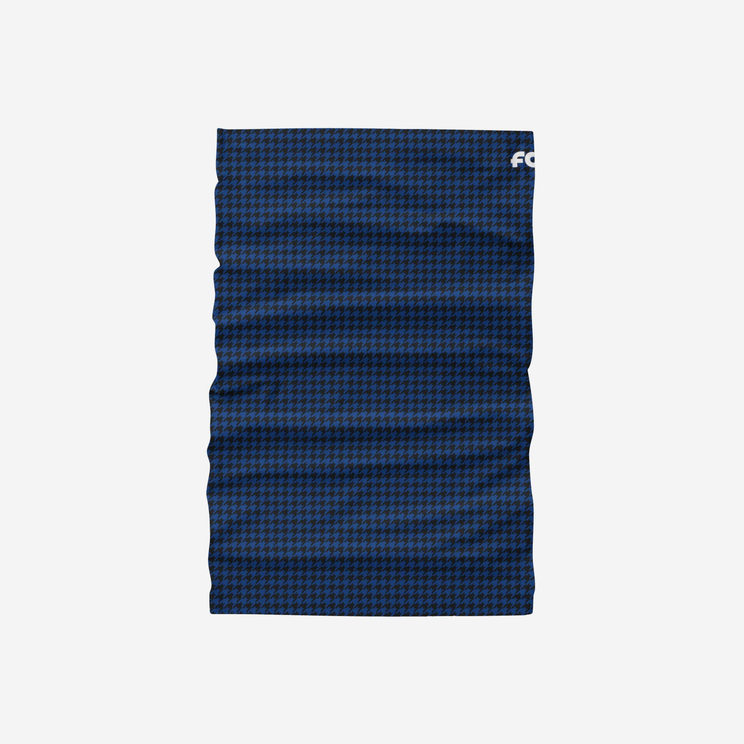 Stylish Blue Houndstooth Polyester Gaiter Scarf - A Must-Have Accessory!