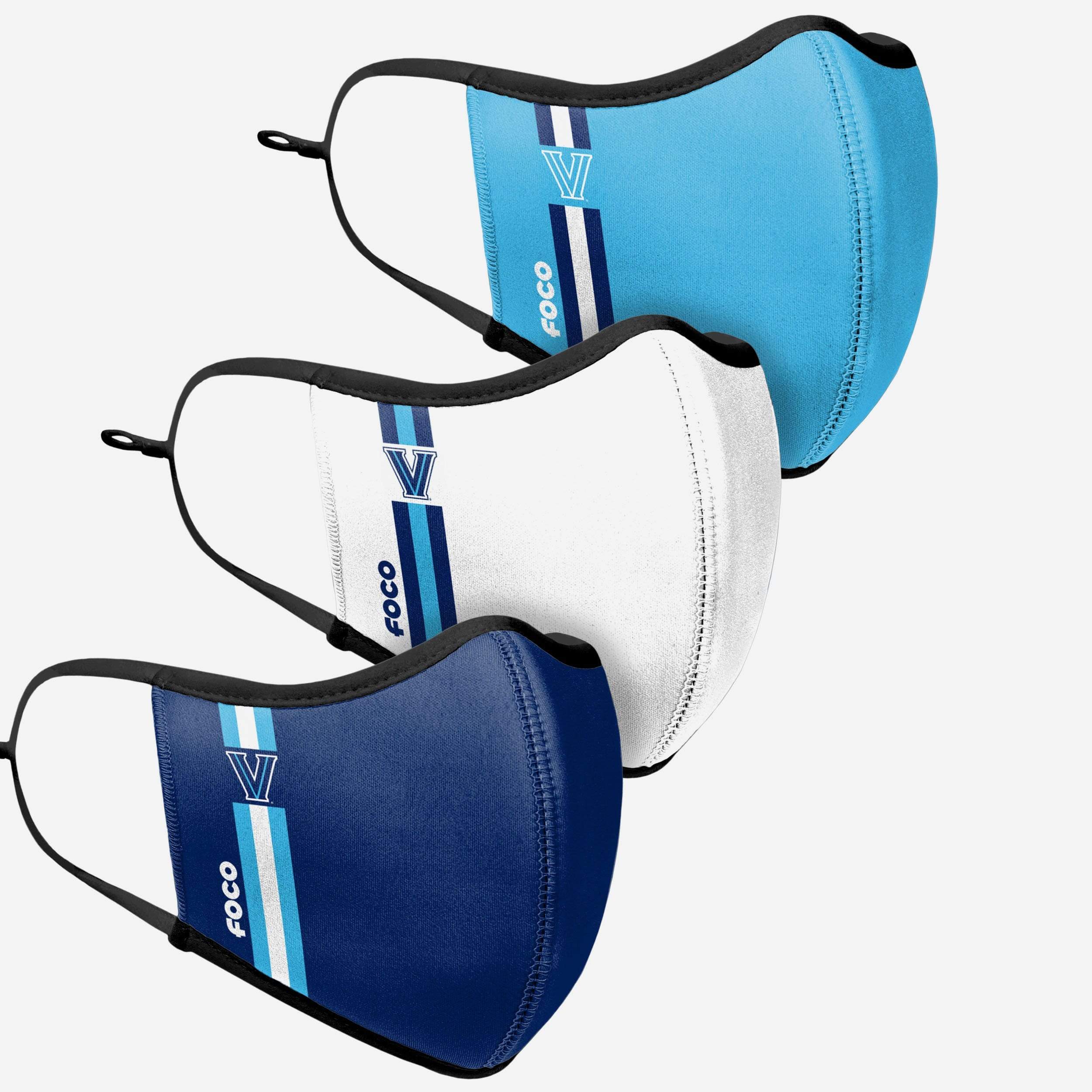 Villanova Wildcats 3-Pack Sports Face Covers - Represent Your Team in Style!