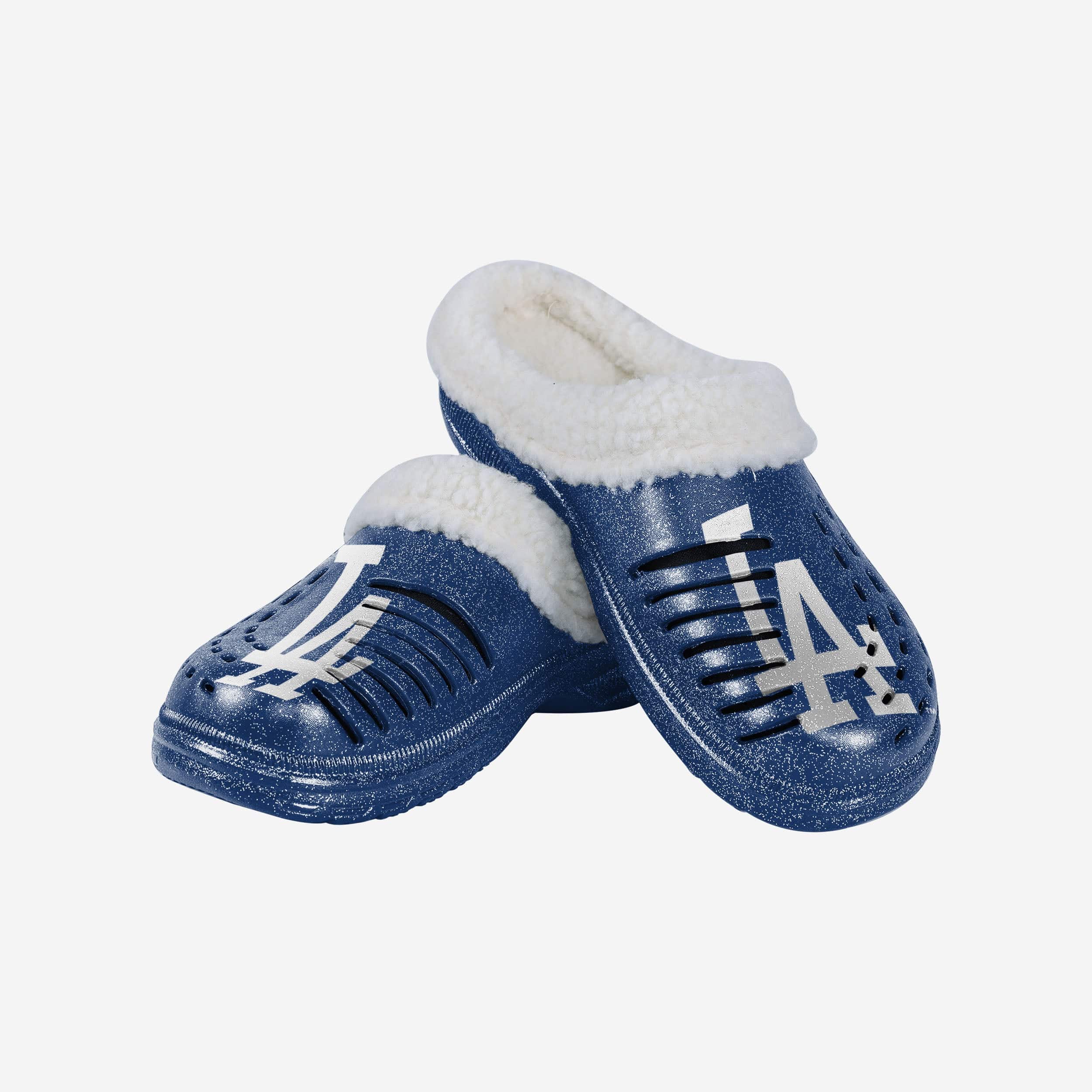 Glamorous Los Angeles Dodgers Women's Sherpa-Lined Glitter Clogs