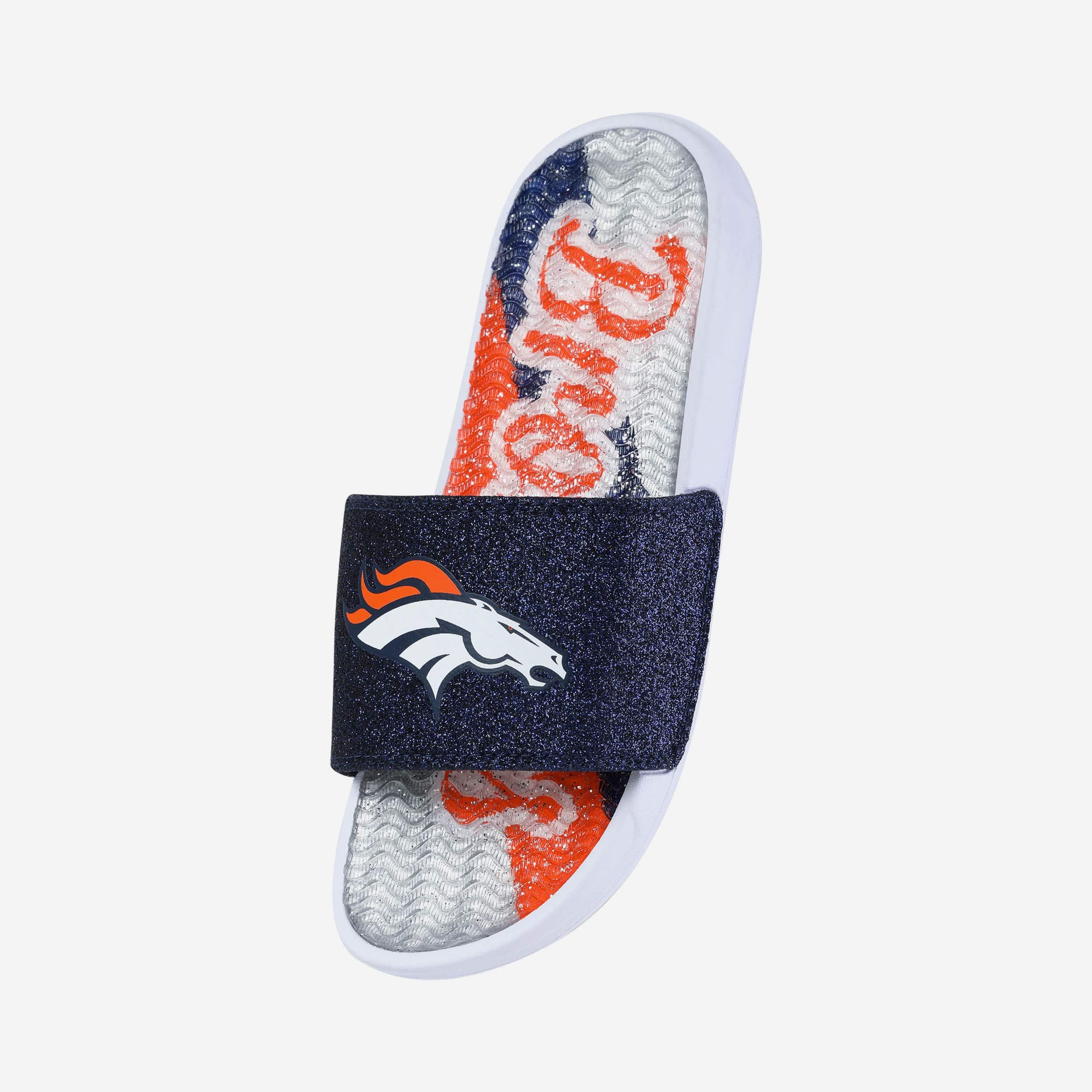 Denver Broncos Women's Sparkling Gel Slides - Shine with Team Spirit!