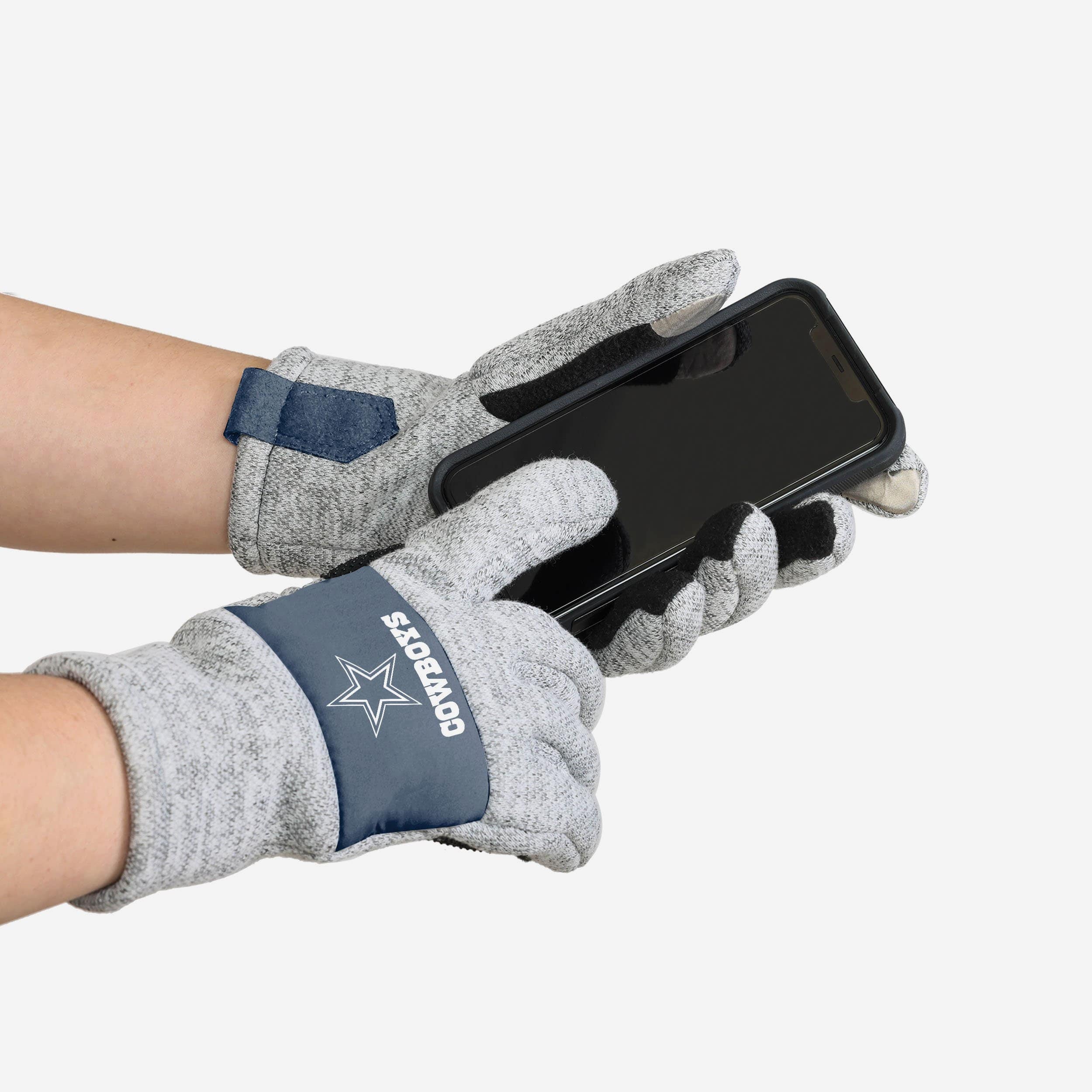 Dallas Cowboys Heather Grey Super-Insulated Gloves for Ultimate Warmth