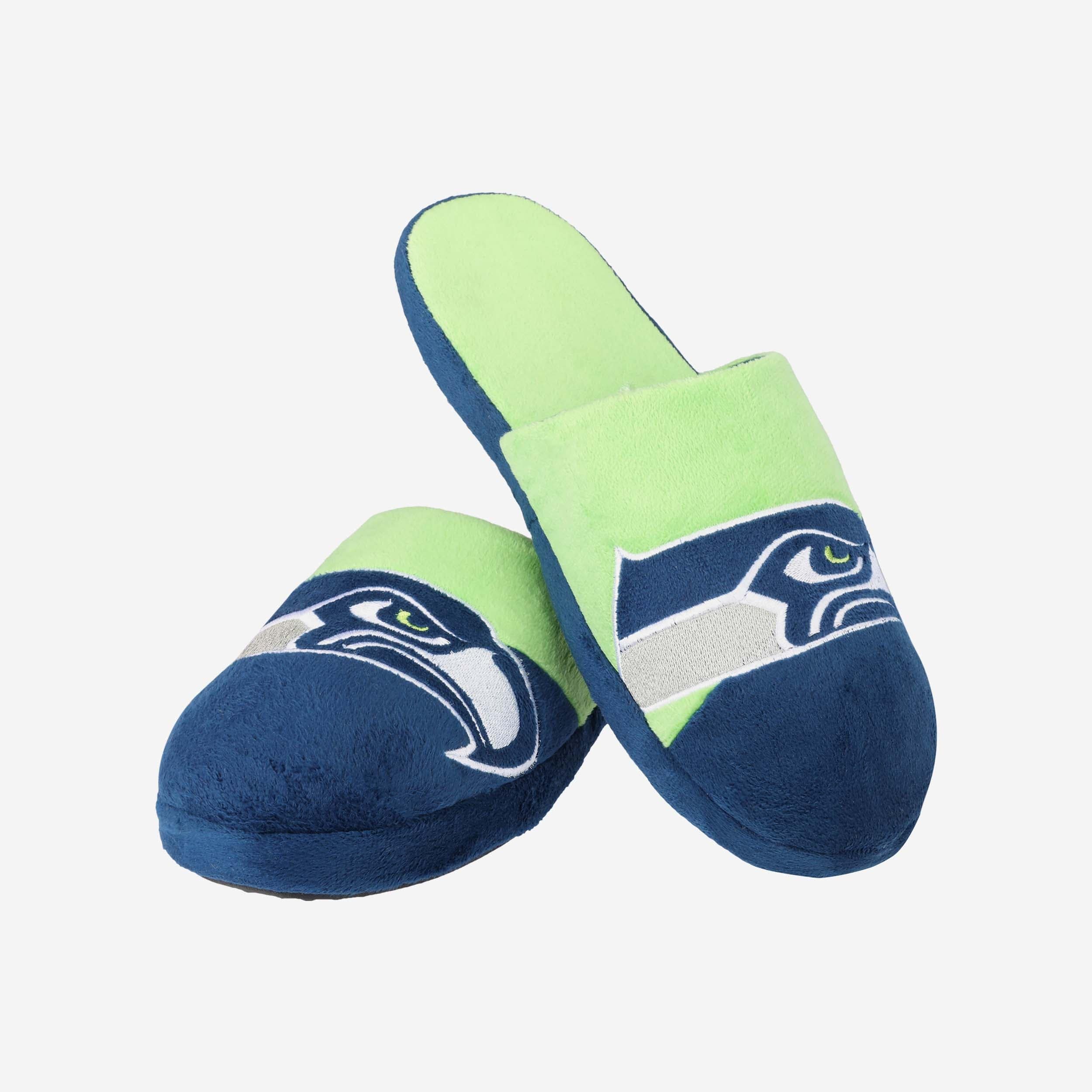 Seattle Seahawks Colorblock Slide Slippers - Show Your Team Pride!
